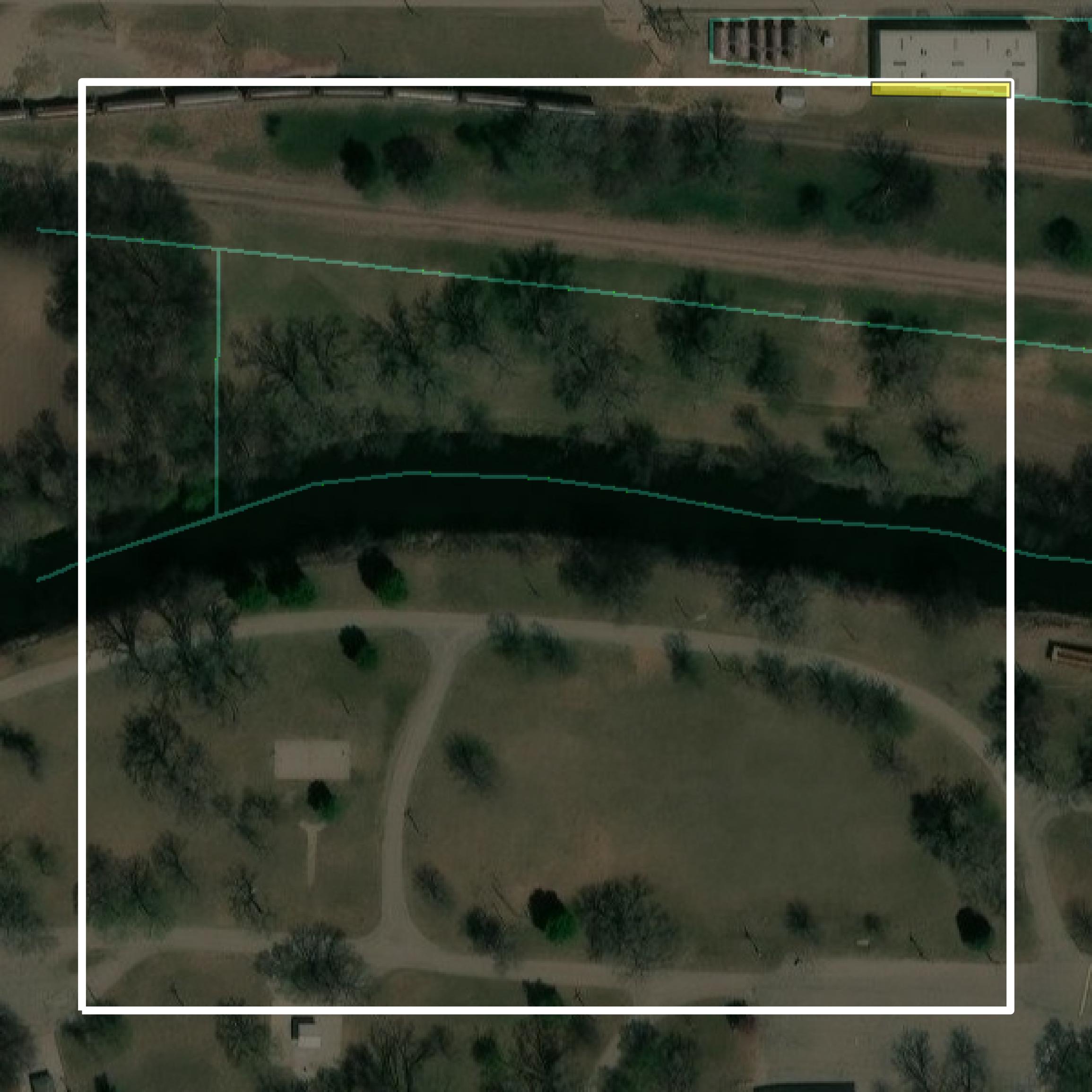 This image shows parcel and building data in Mitchell County created using GIS data in Equator.