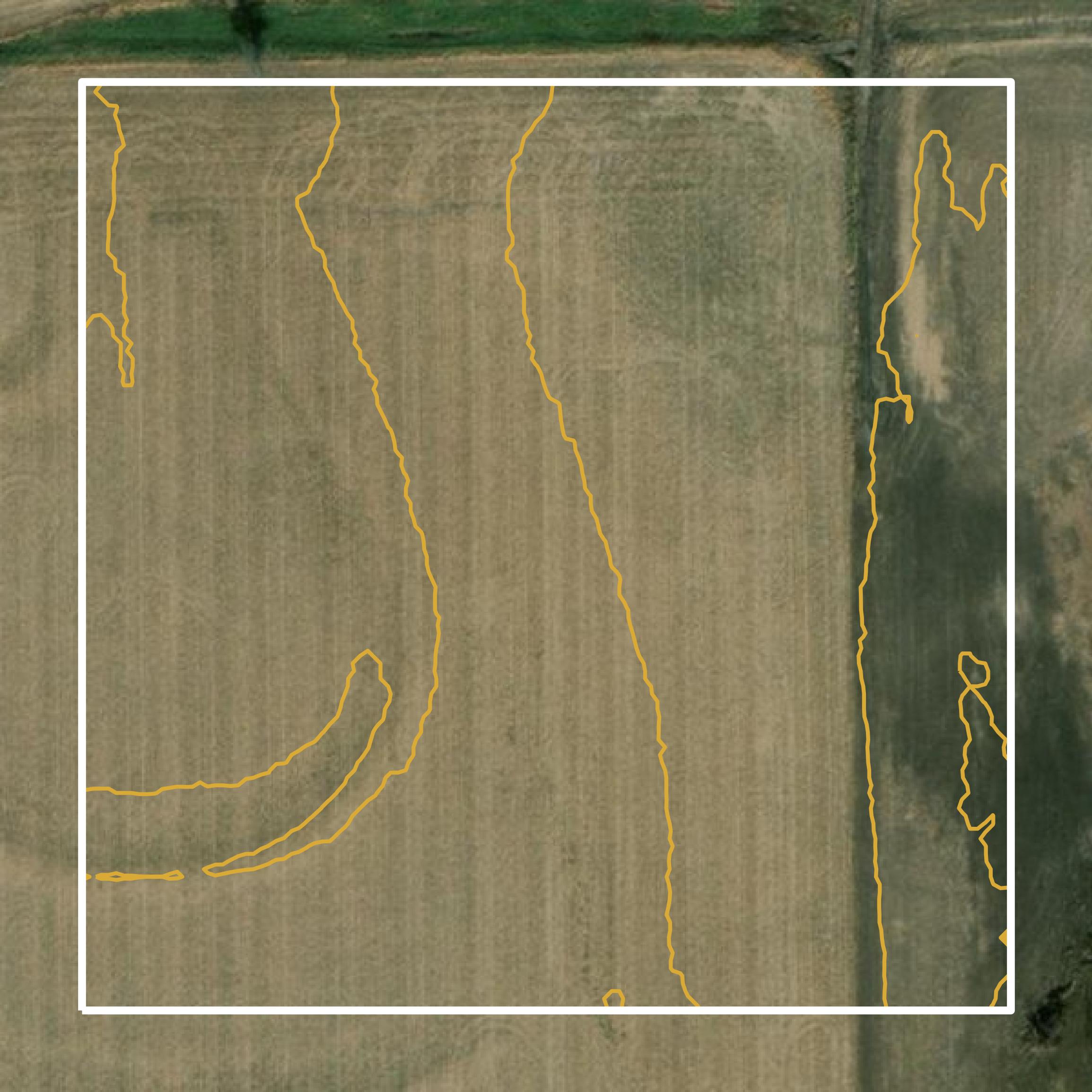 This image shows a contour map in Neosho County created using GIS data in Equator.