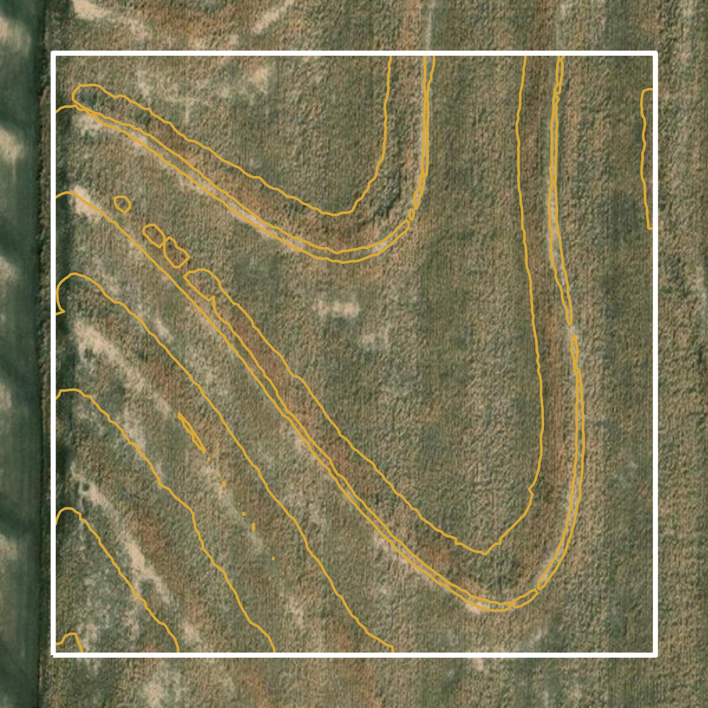 This image shows a contour map in Norton County created using GIS data in Equator.
