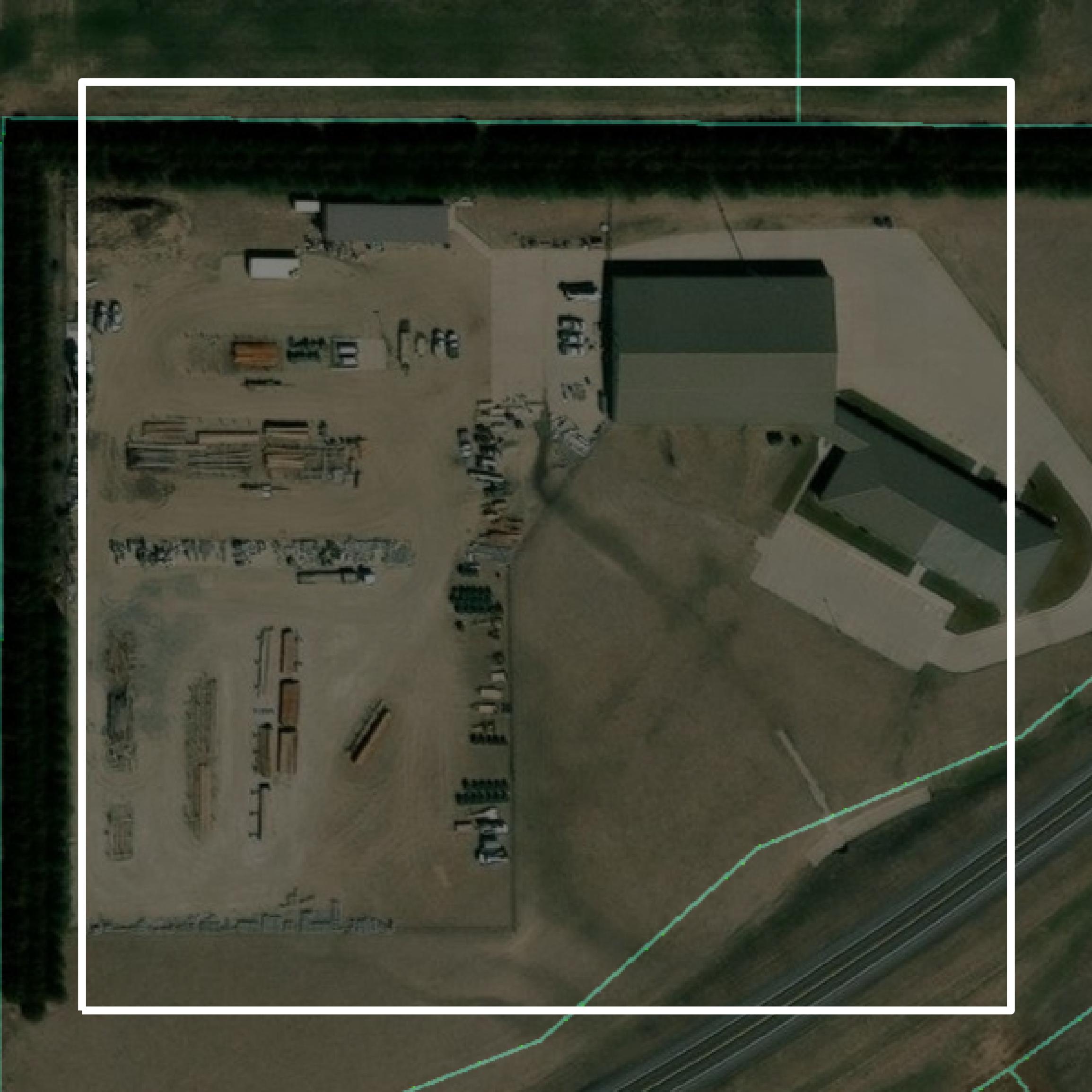 This image shows parcel and building data in Norton County created using GIS data in Equator.