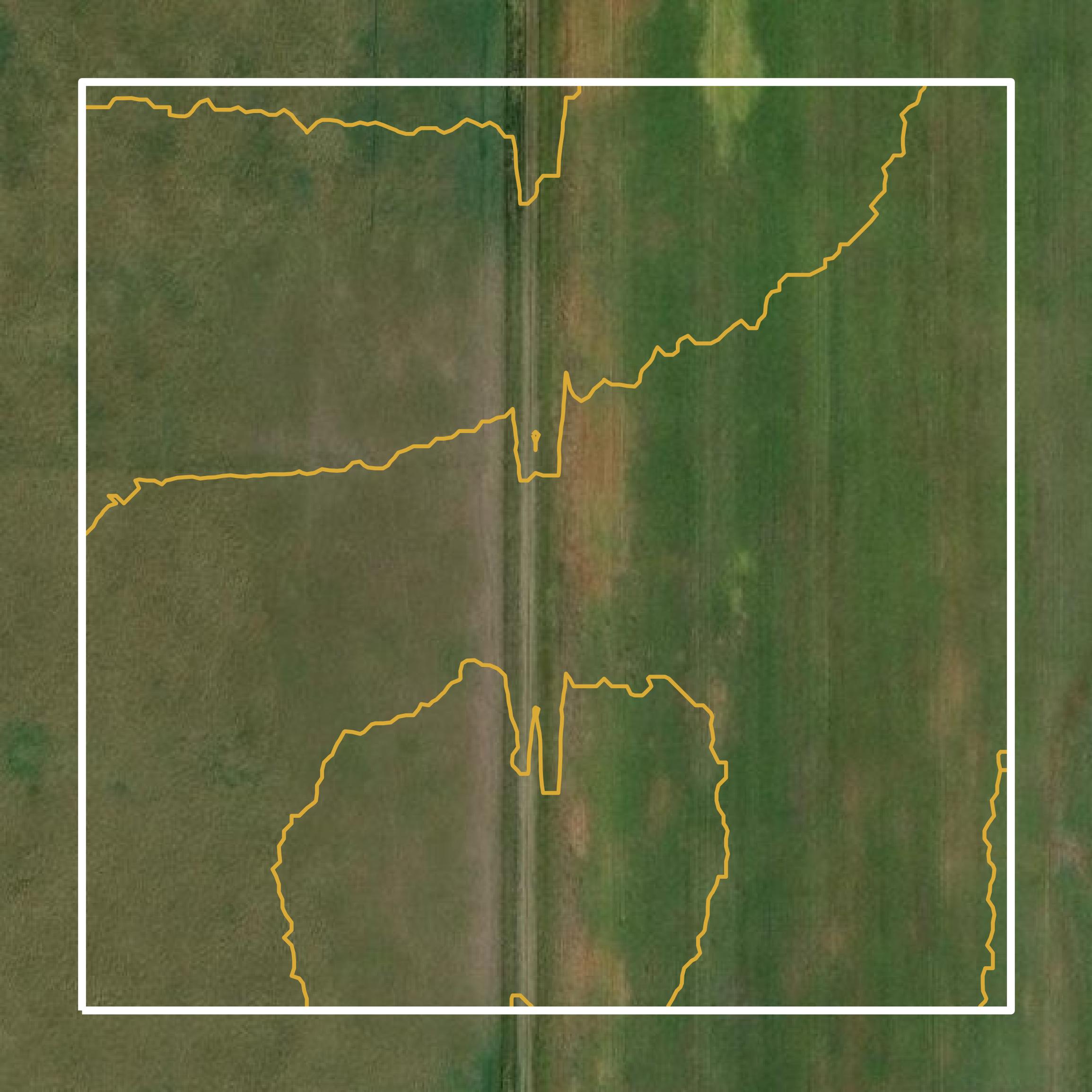 This image shows a contour map in Osage County created using GIS data in Equator.