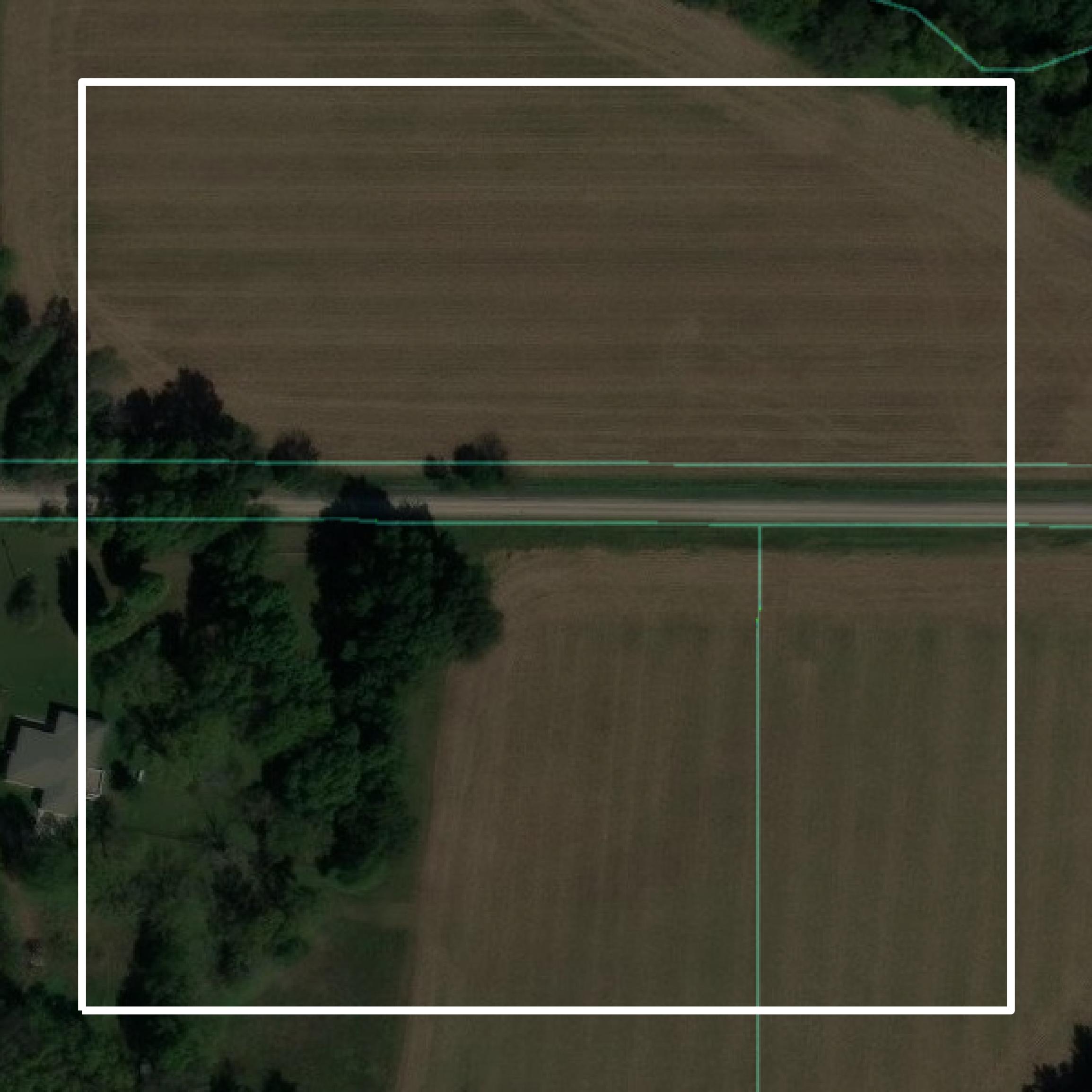 This image shows parcel and building data in Osage County created using GIS data in Equator.