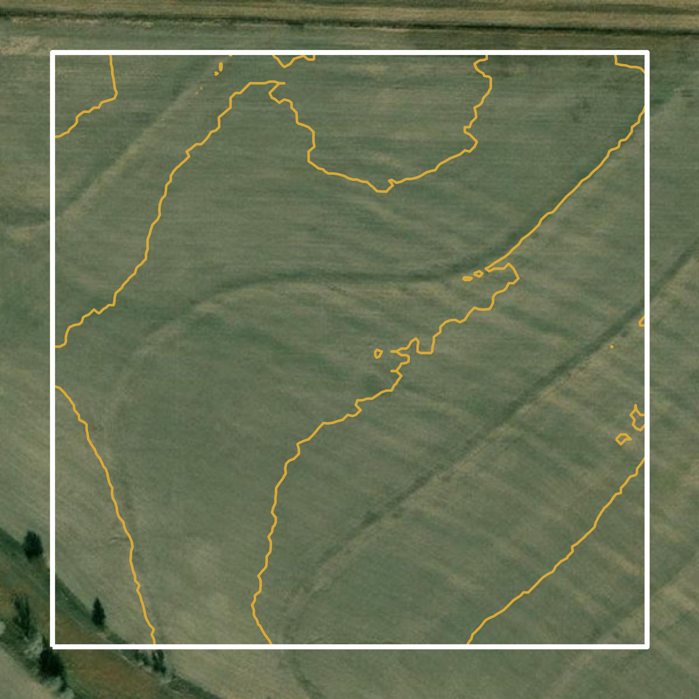 This image shows a contour map in Ottawa County created using GIS data in Equator.