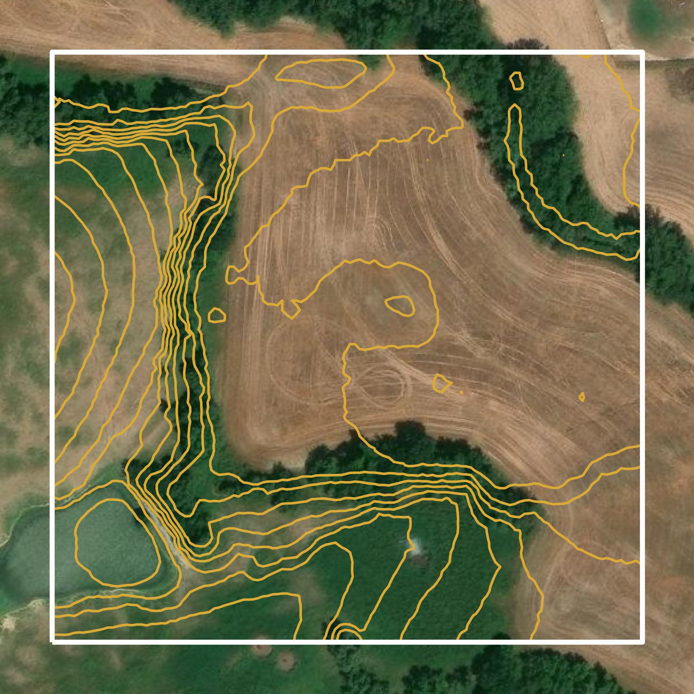 This image shows a contour map in Phillips County created using GIS data in Equator.