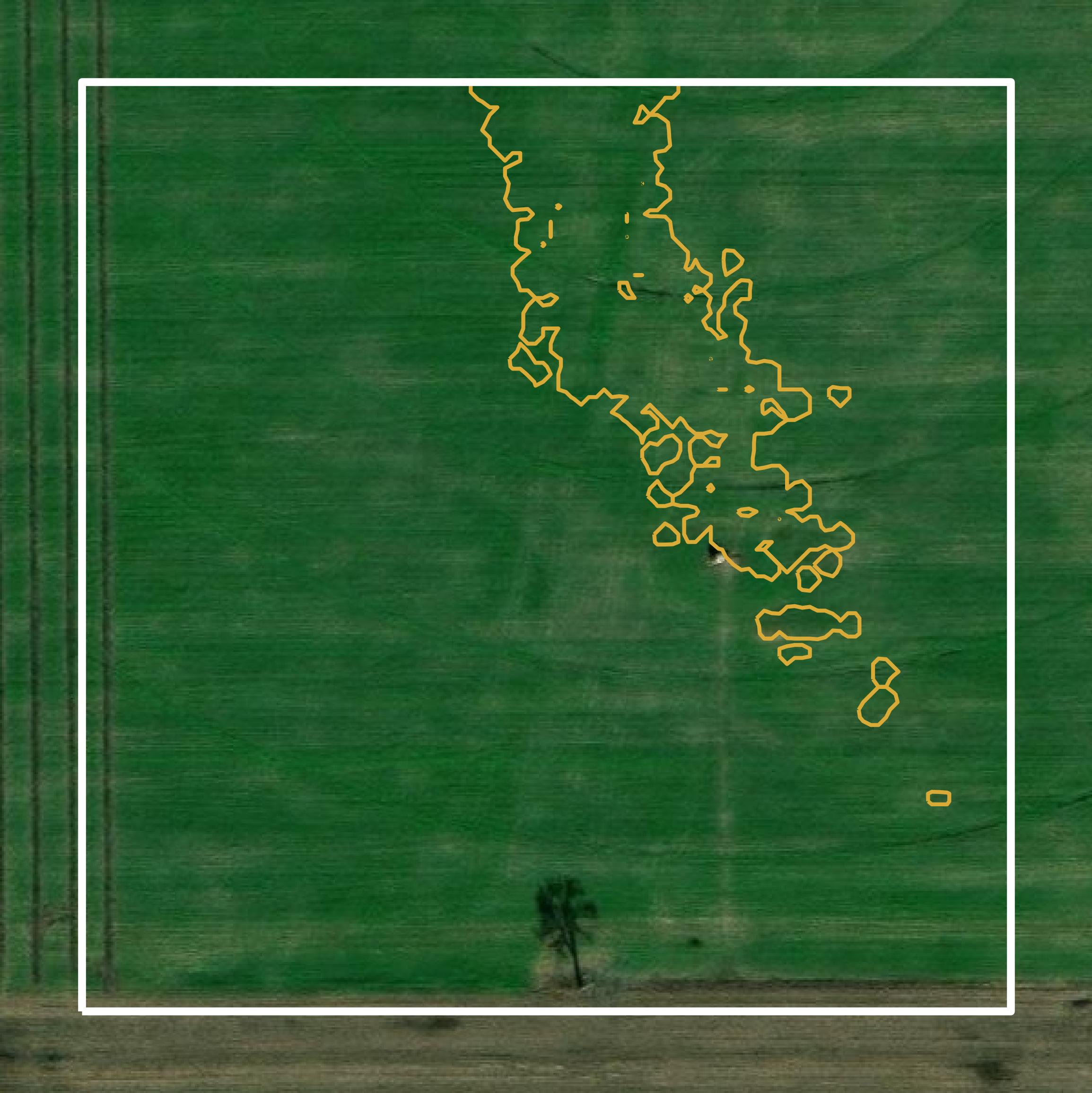 This image shows a contour map in Pottawatomie County created using GIS data in Equator.