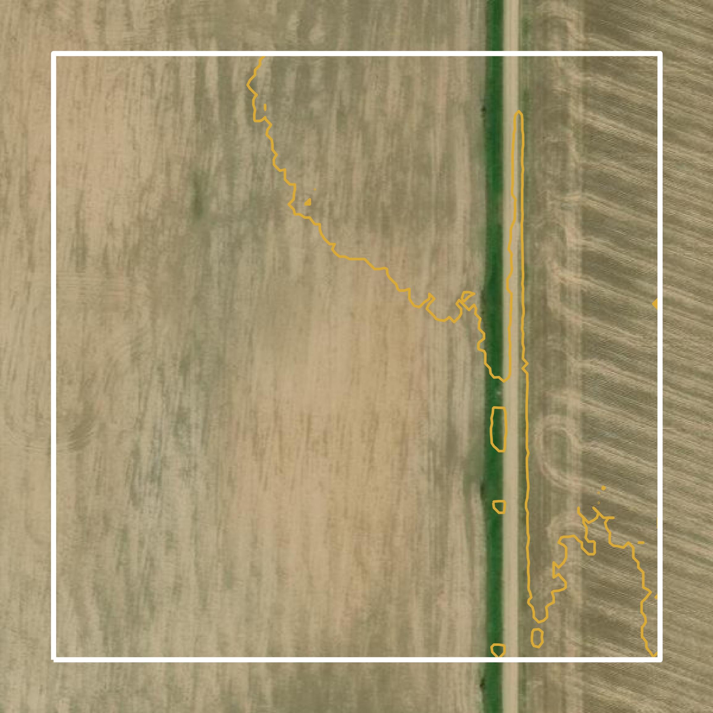 This image shows a contour map in Reno County created using GIS data in Equator.