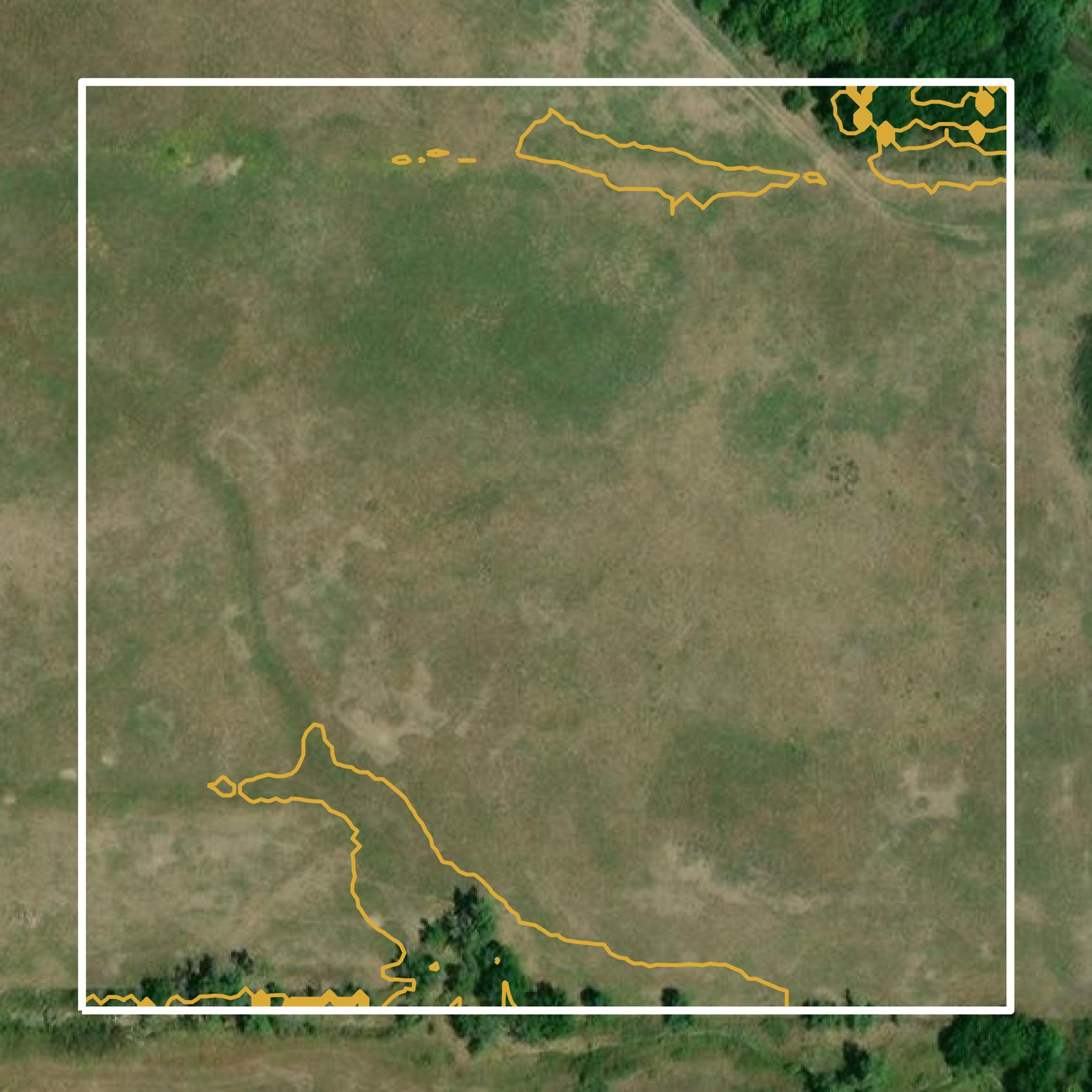 This image shows a contour map in Reno County created using GIS data in Equator.