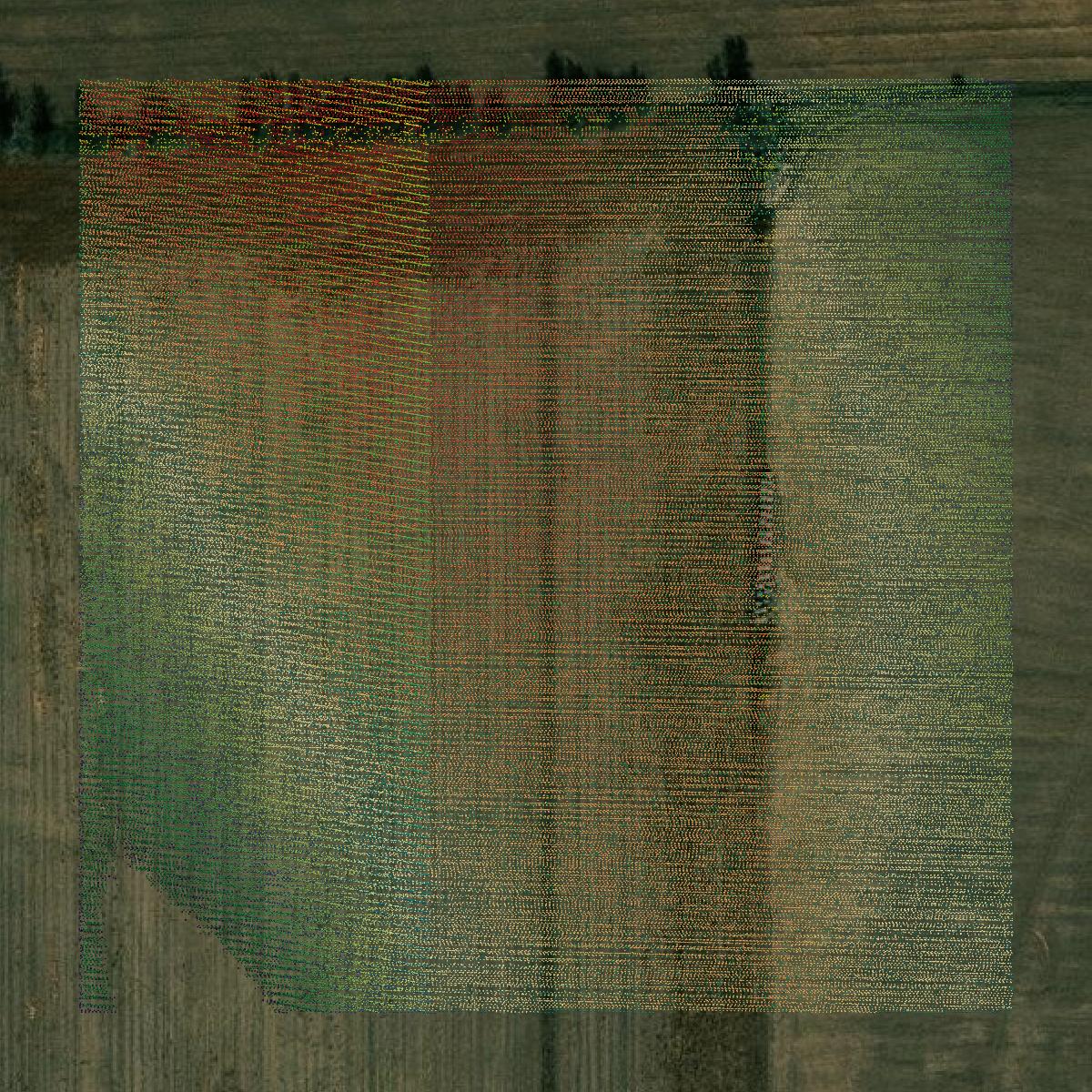 This image shows a LiDAR point cloud in Republic County created using GIS data in Equator.