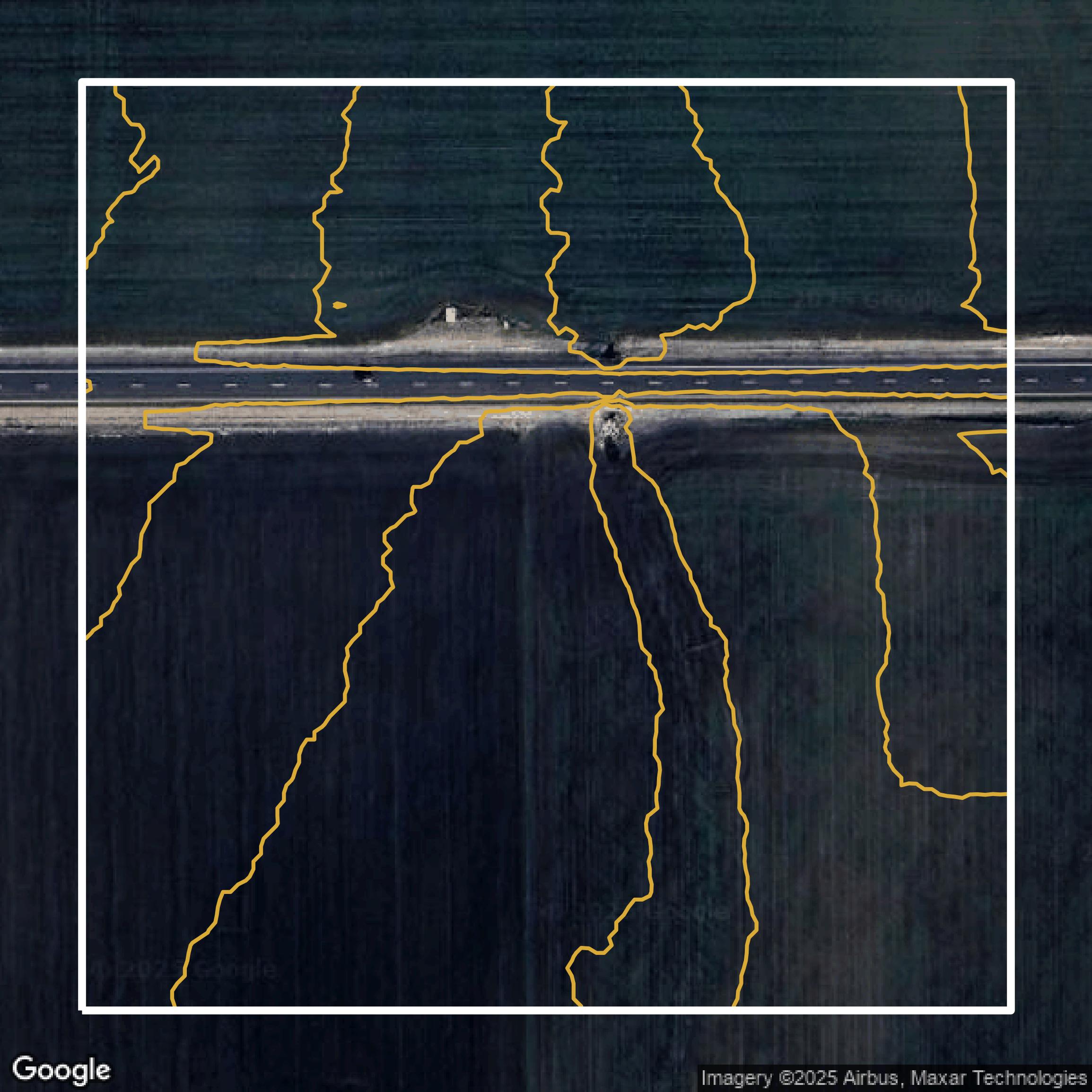 This image shows a contour map in Sedgwick County created using GIS data in Equator.