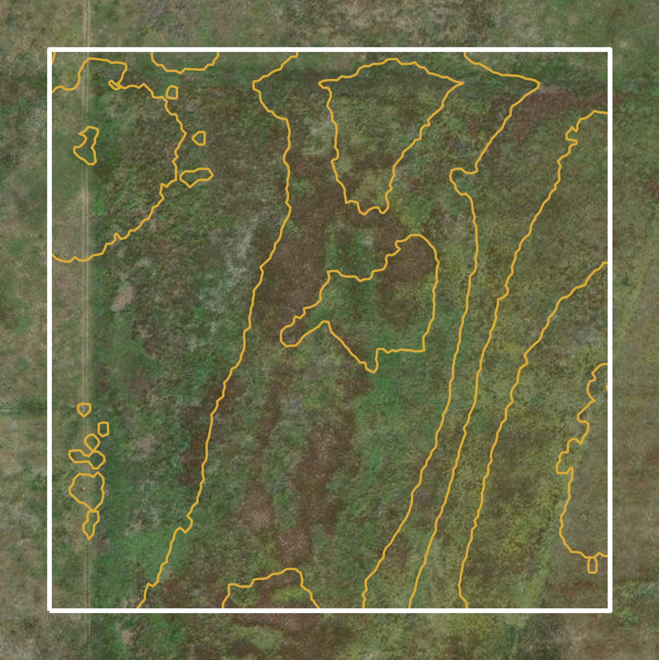 This image shows a contour map in Seward County created using GIS data in Equator.