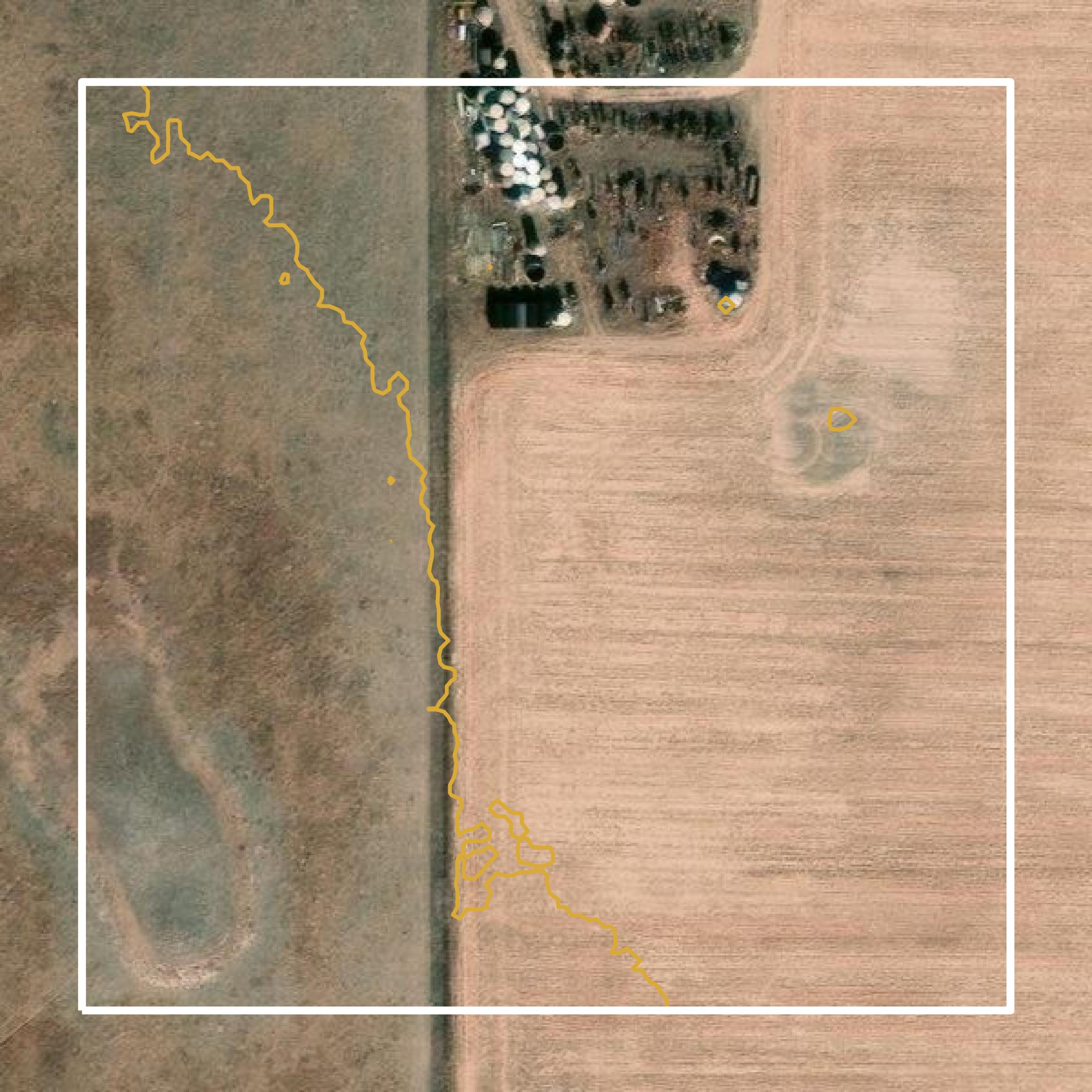 This image shows a contour map in Seward County created using GIS data in Equator.