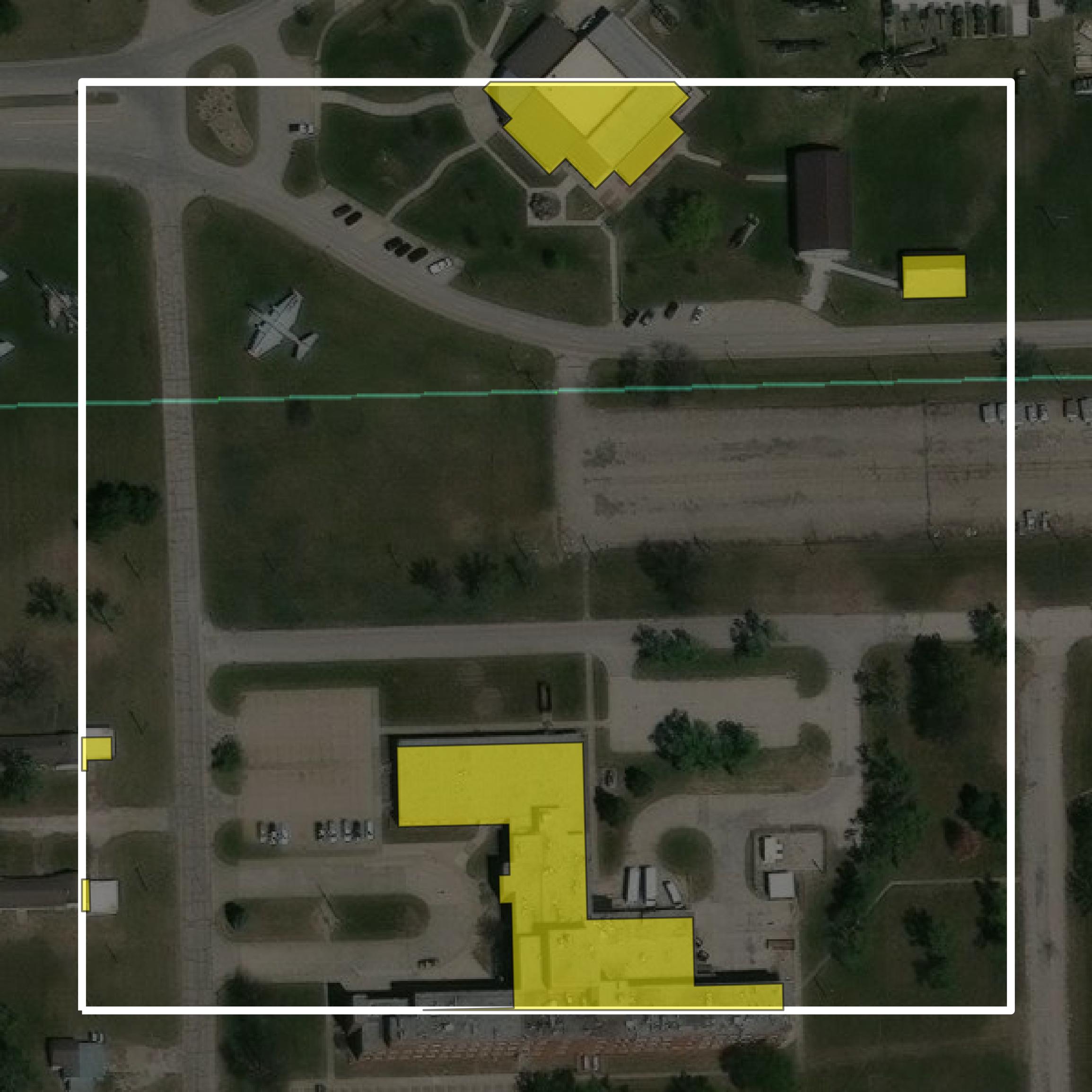 This image shows parcel and building data in Shawnee County created using GIS data in Equator.