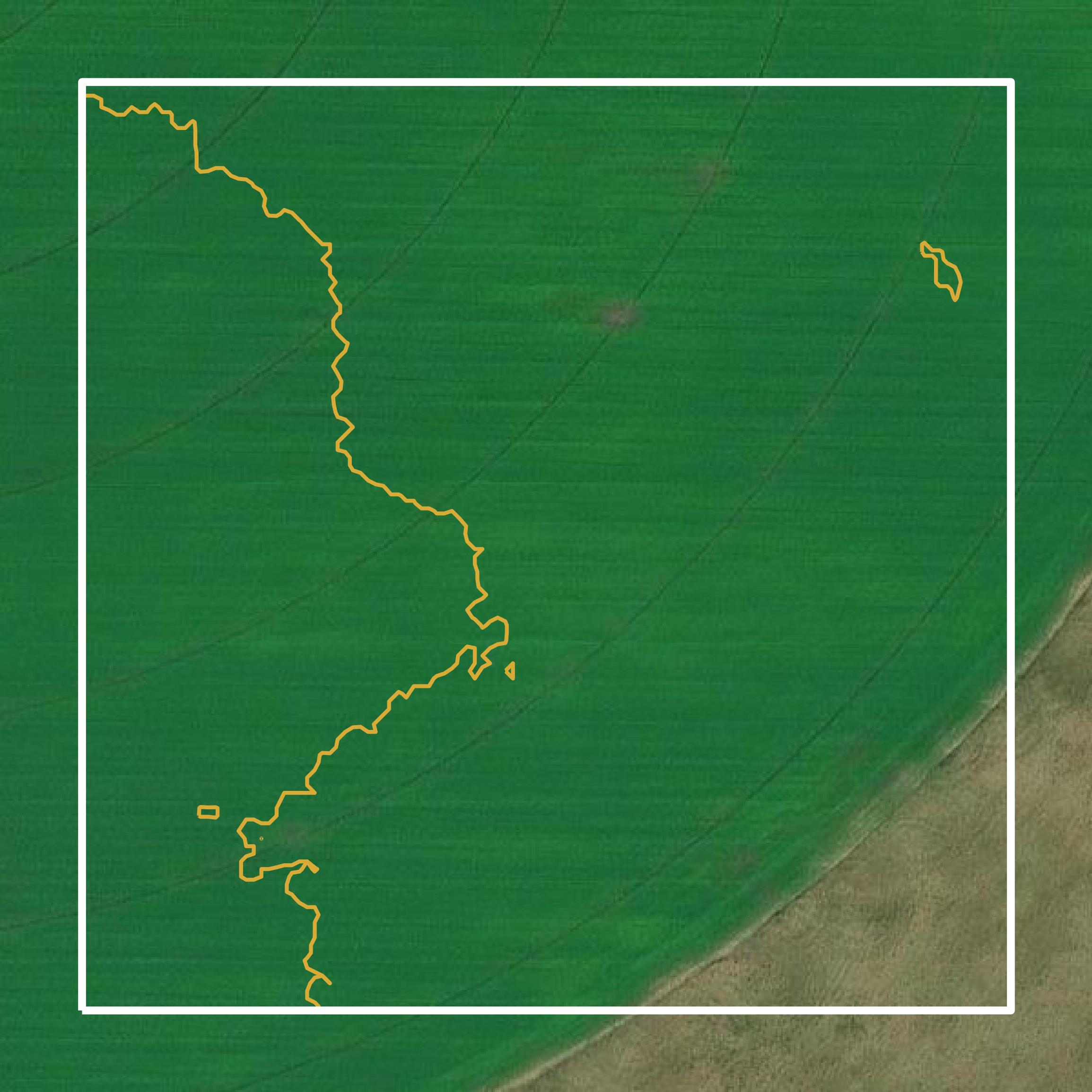 This image shows a contour map in Stafford County created using GIS data in Equator.