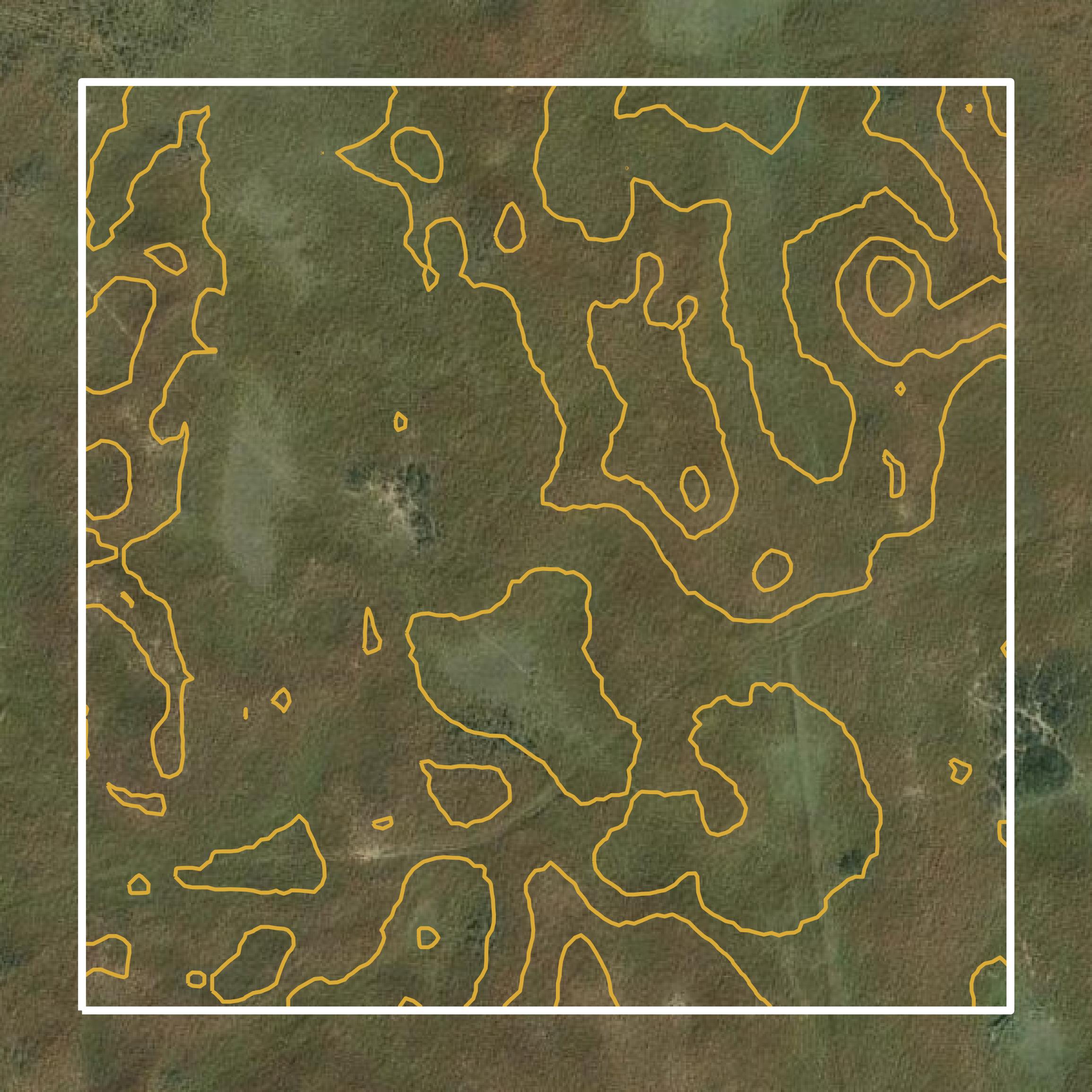 This image shows a contour map in Stafford County created using GIS data in Equator.