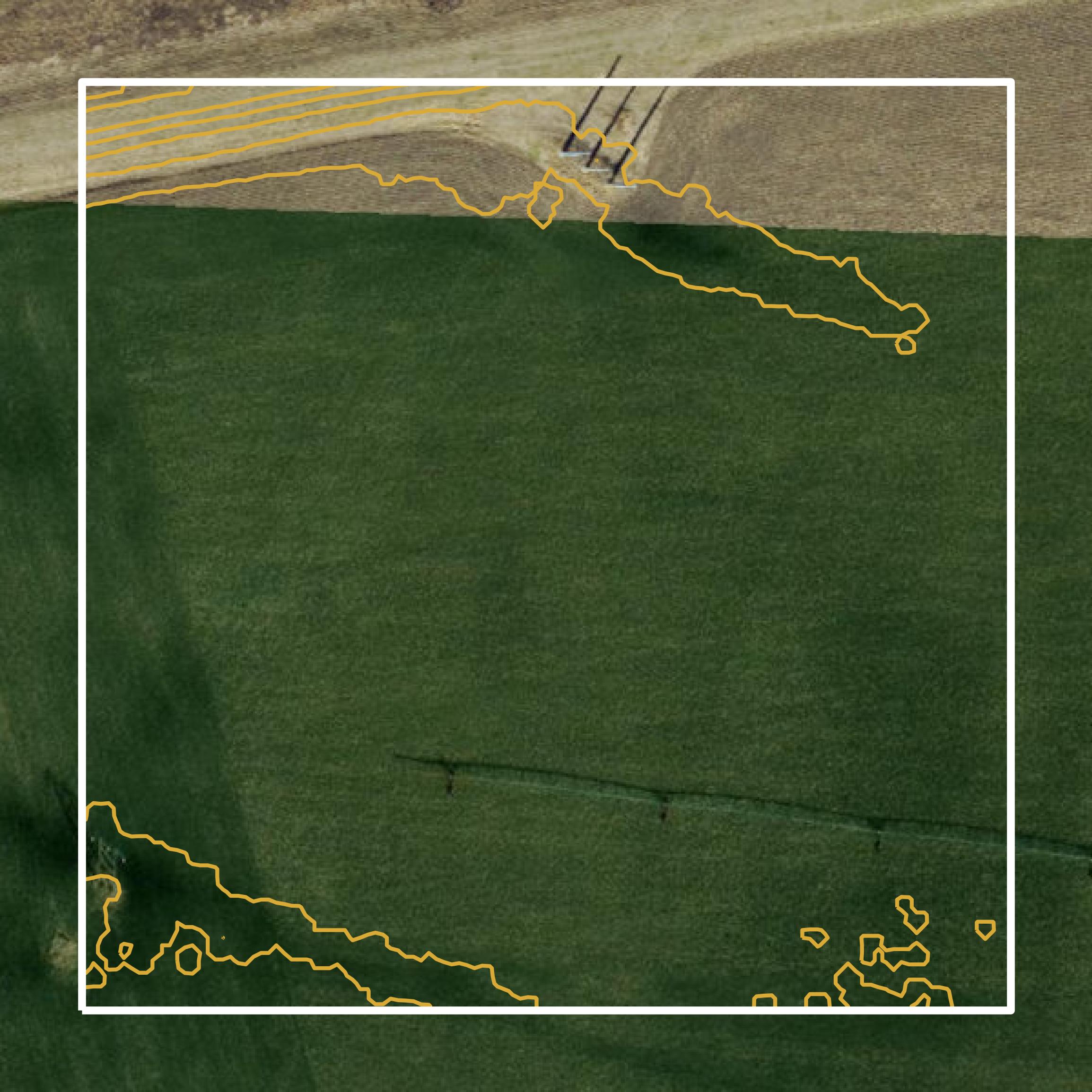 This image shows a contour map in Wyandotte County created using GIS data in Equator.