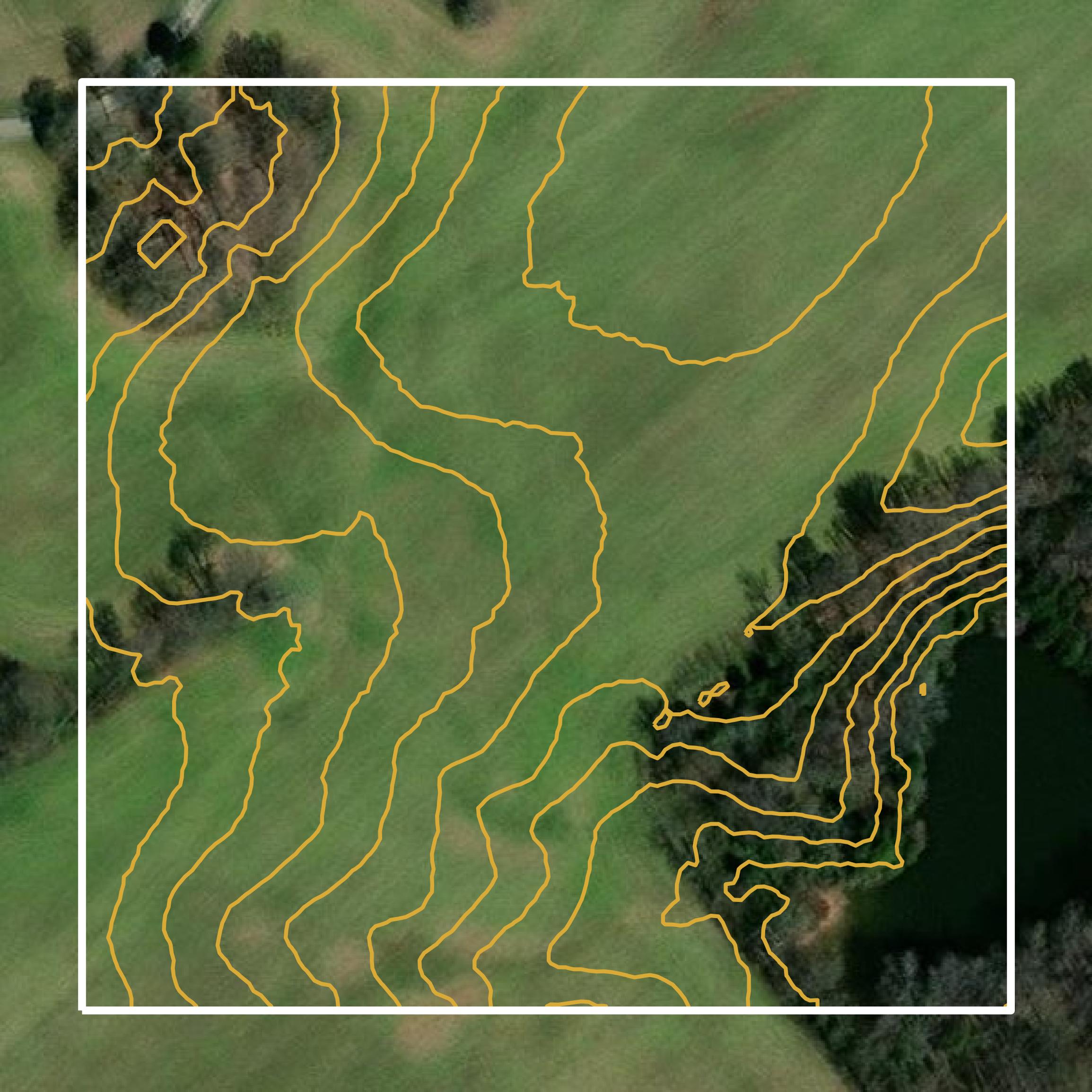 This image shows a contour map in Barren County created using GIS data in Equator.