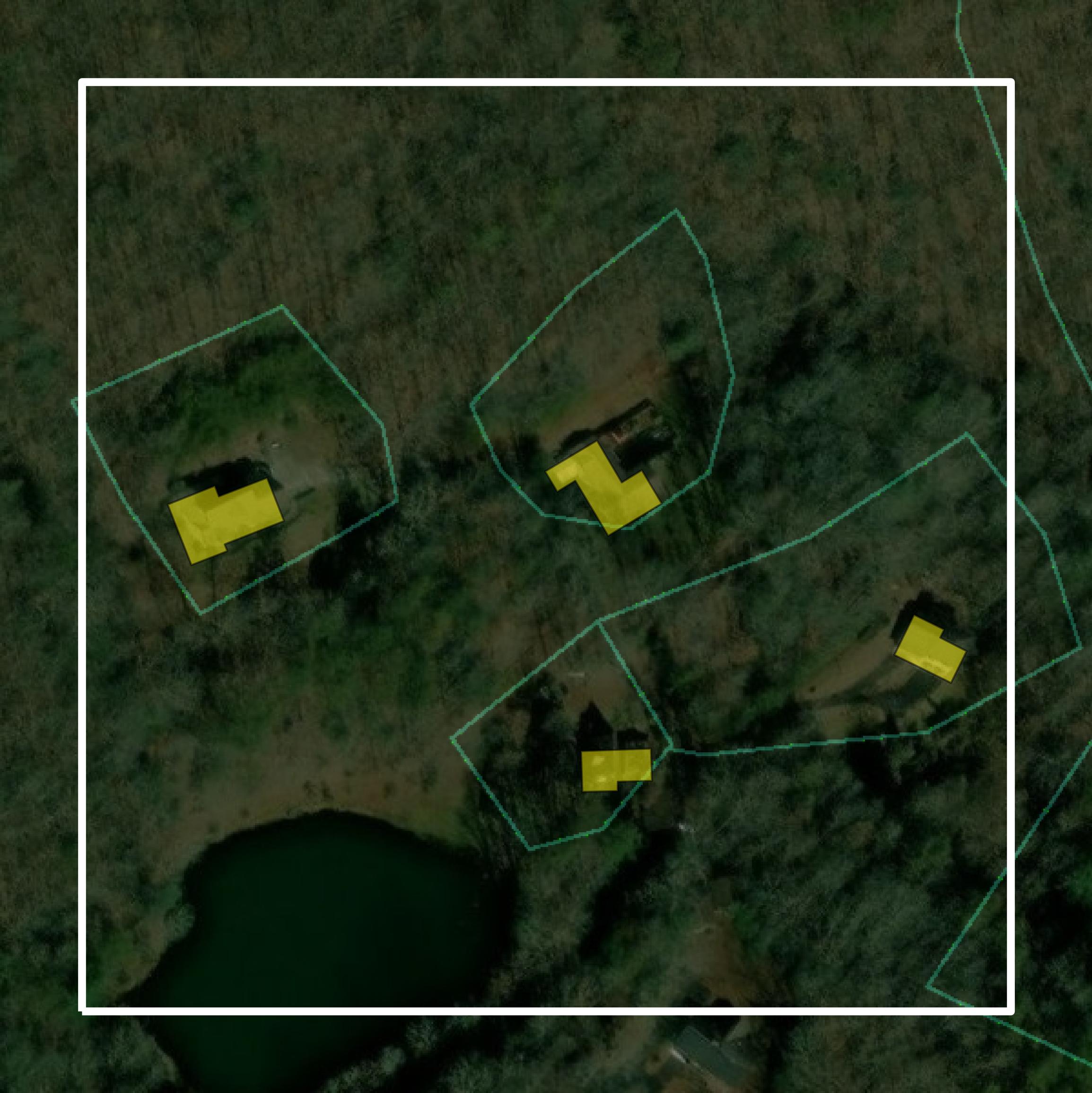 This image shows parcel and building data in Bell County created using GIS data in Equator.