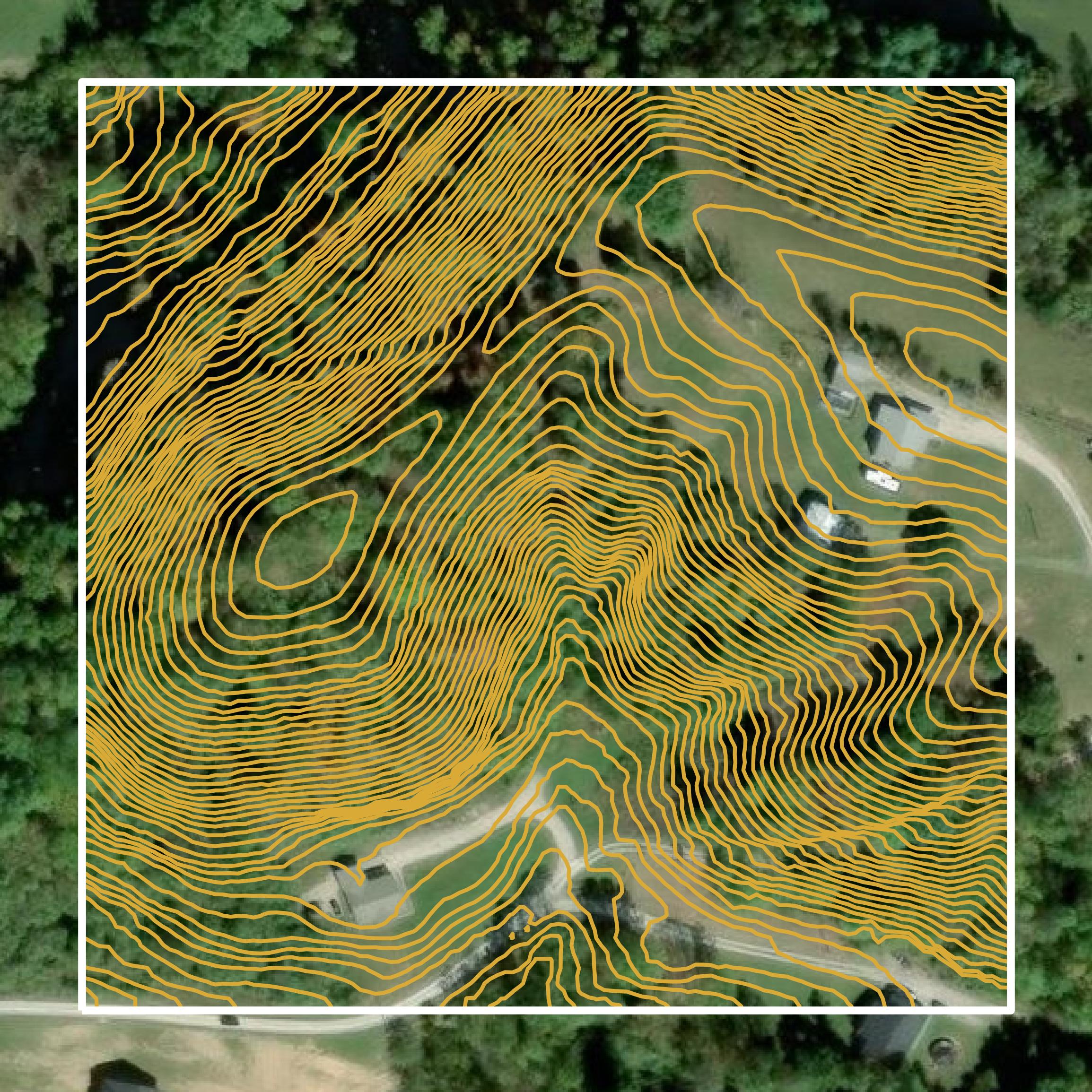 This image shows a contour map in Boyd County created using GIS data in Equator.