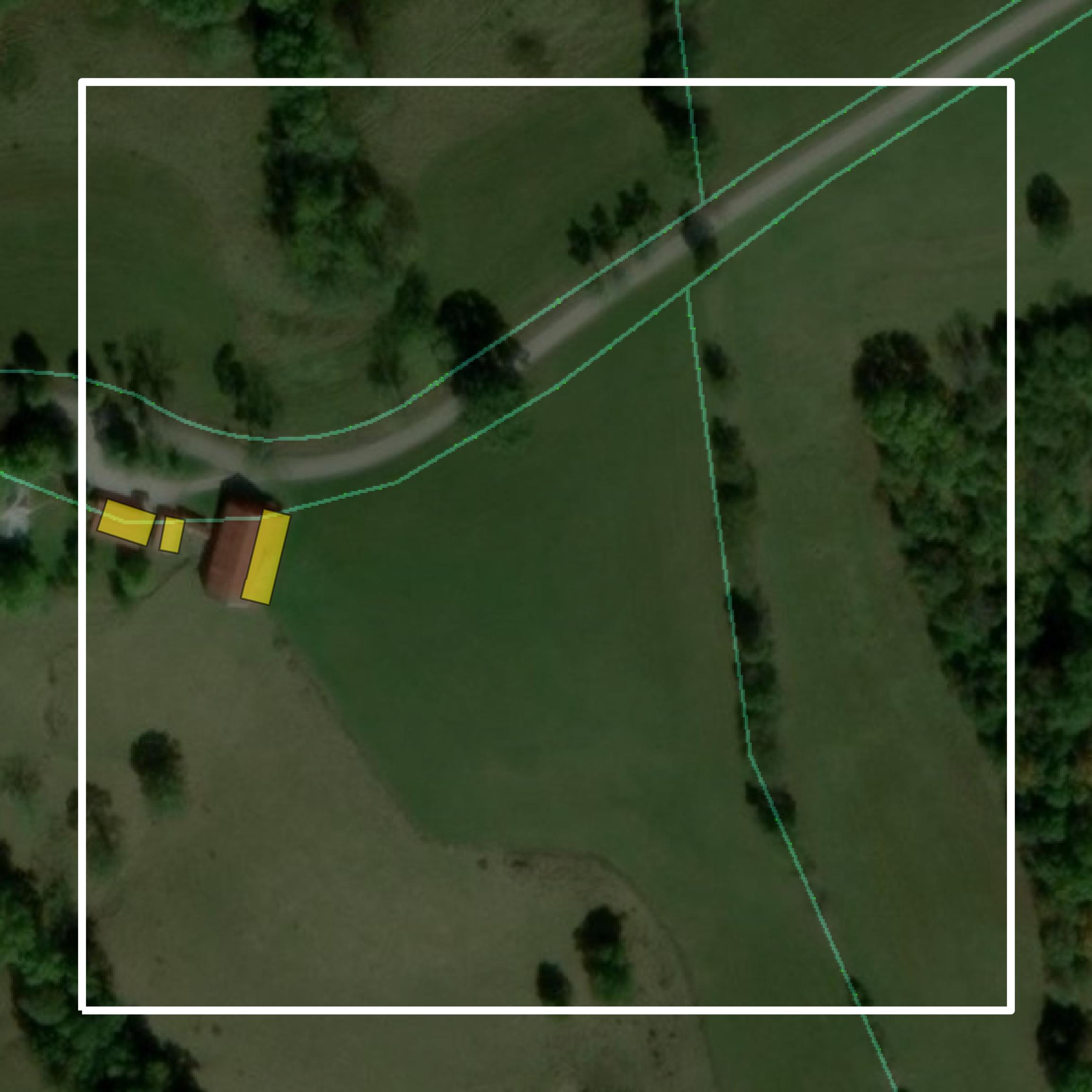 This image shows parcel and building data in Bracken County created using GIS data in Equator.