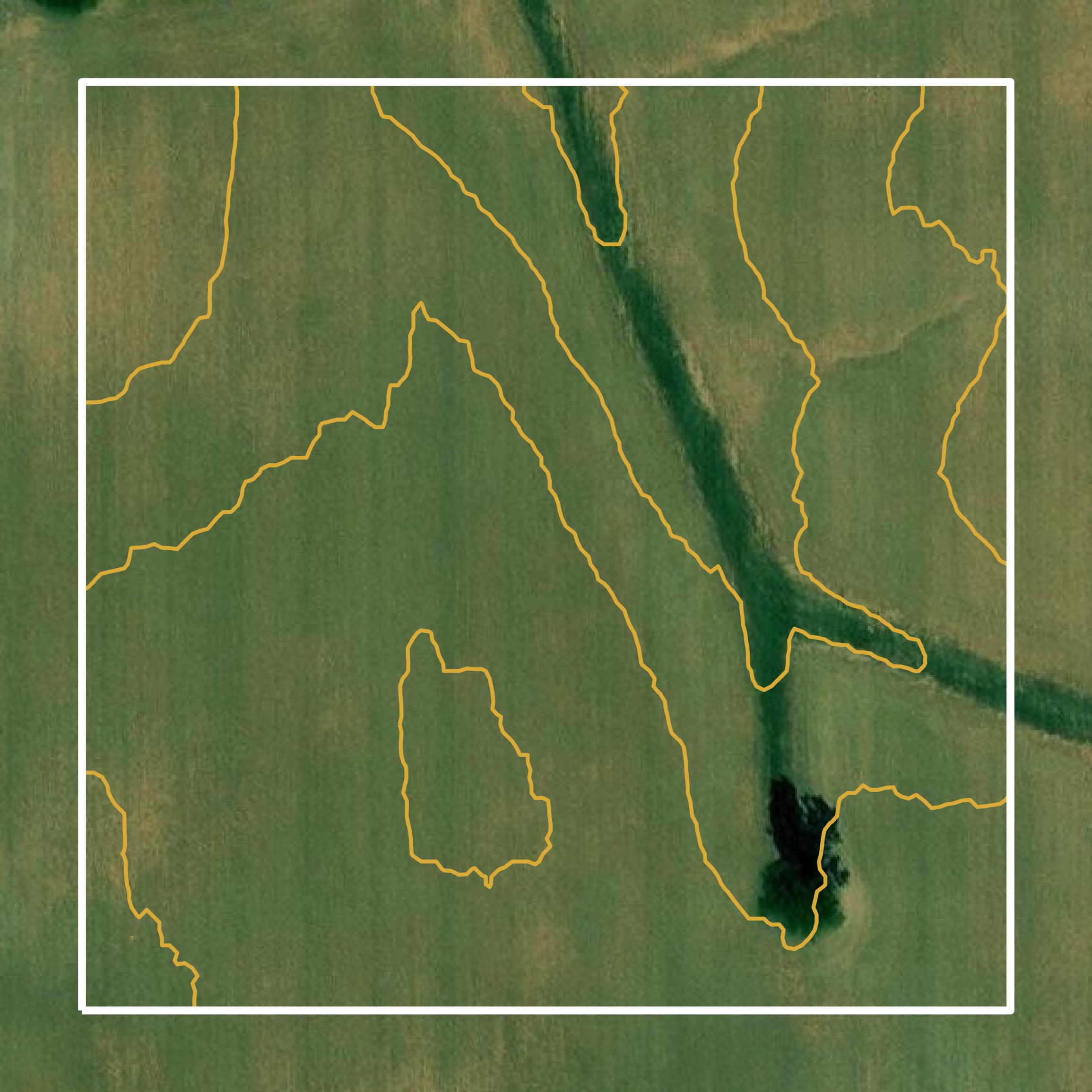 This image shows a contour map in Calloway County created using GIS data in Equator.