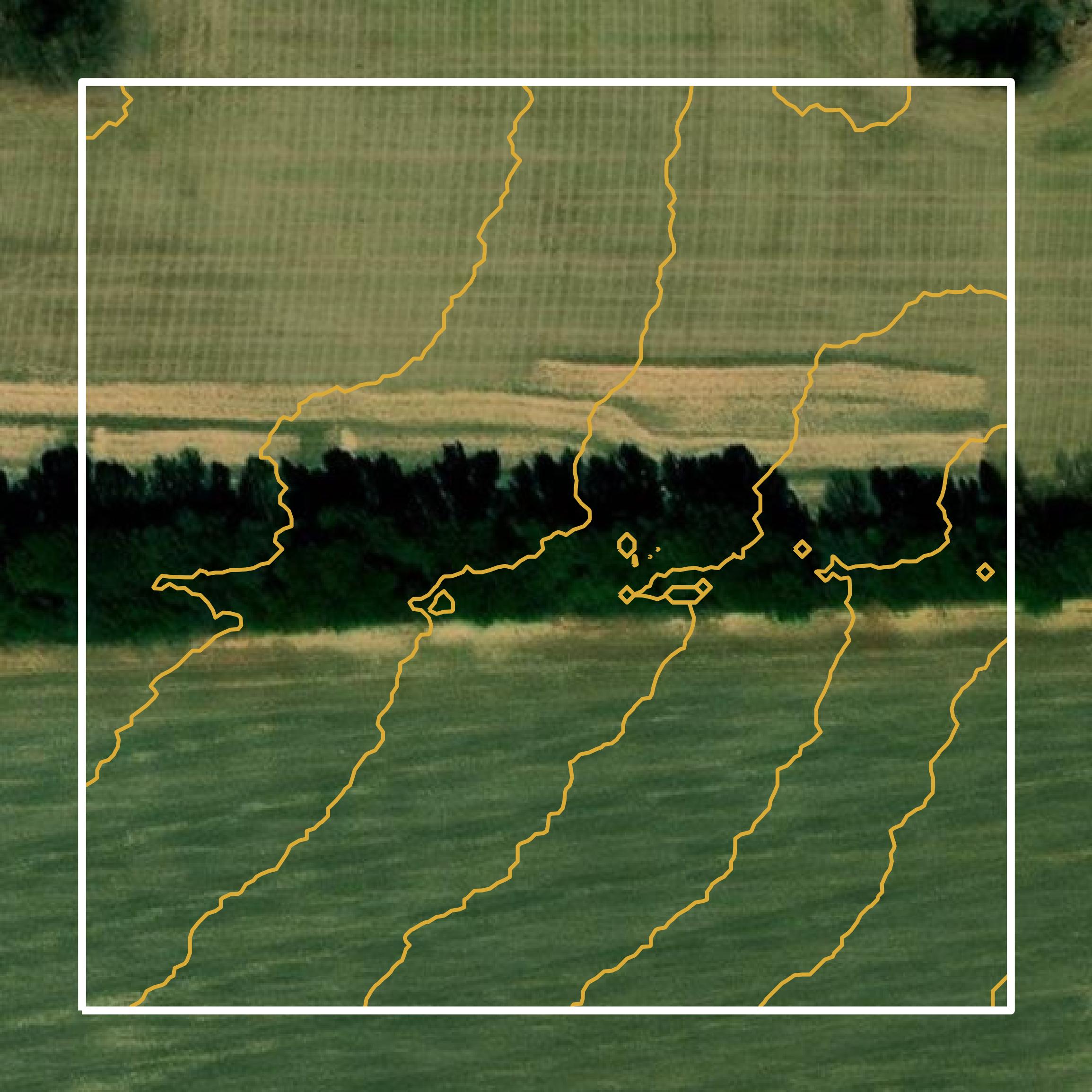 This image shows a contour map in Calloway County created using GIS data in Equator.