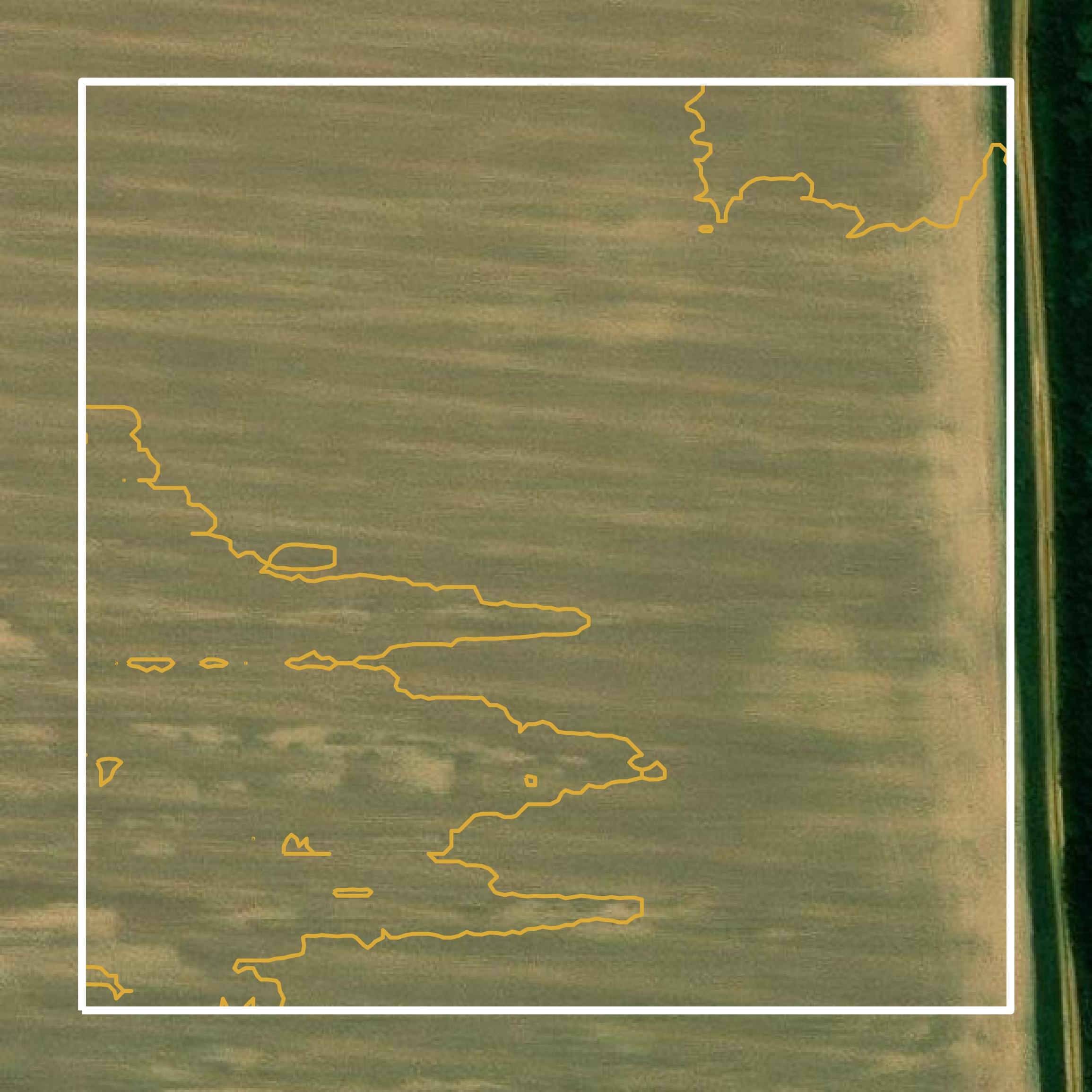 This image shows a contour map in Carlisle County created using GIS data in Equator.