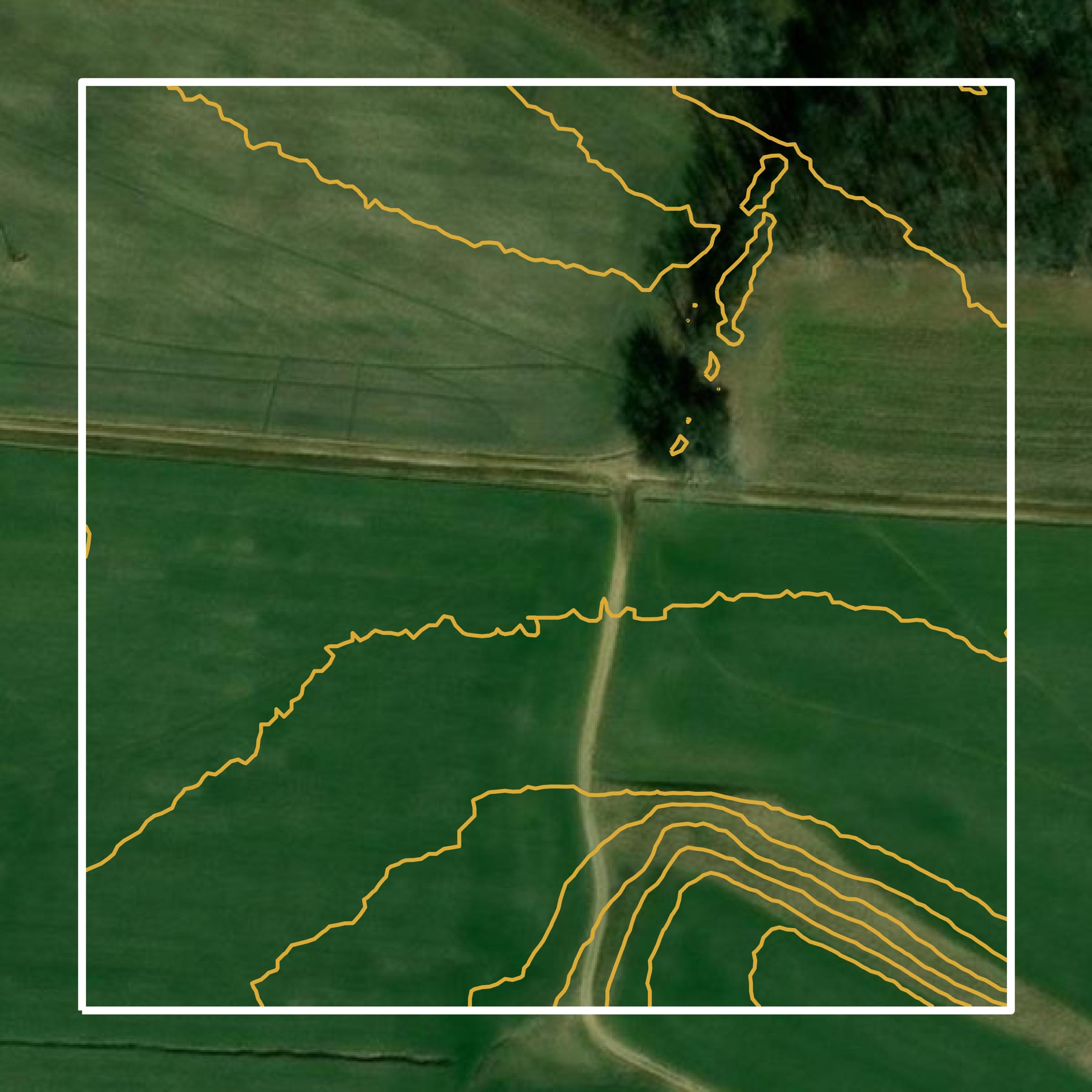 This image shows a contour map in Daviess County created using GIS data in Equator.