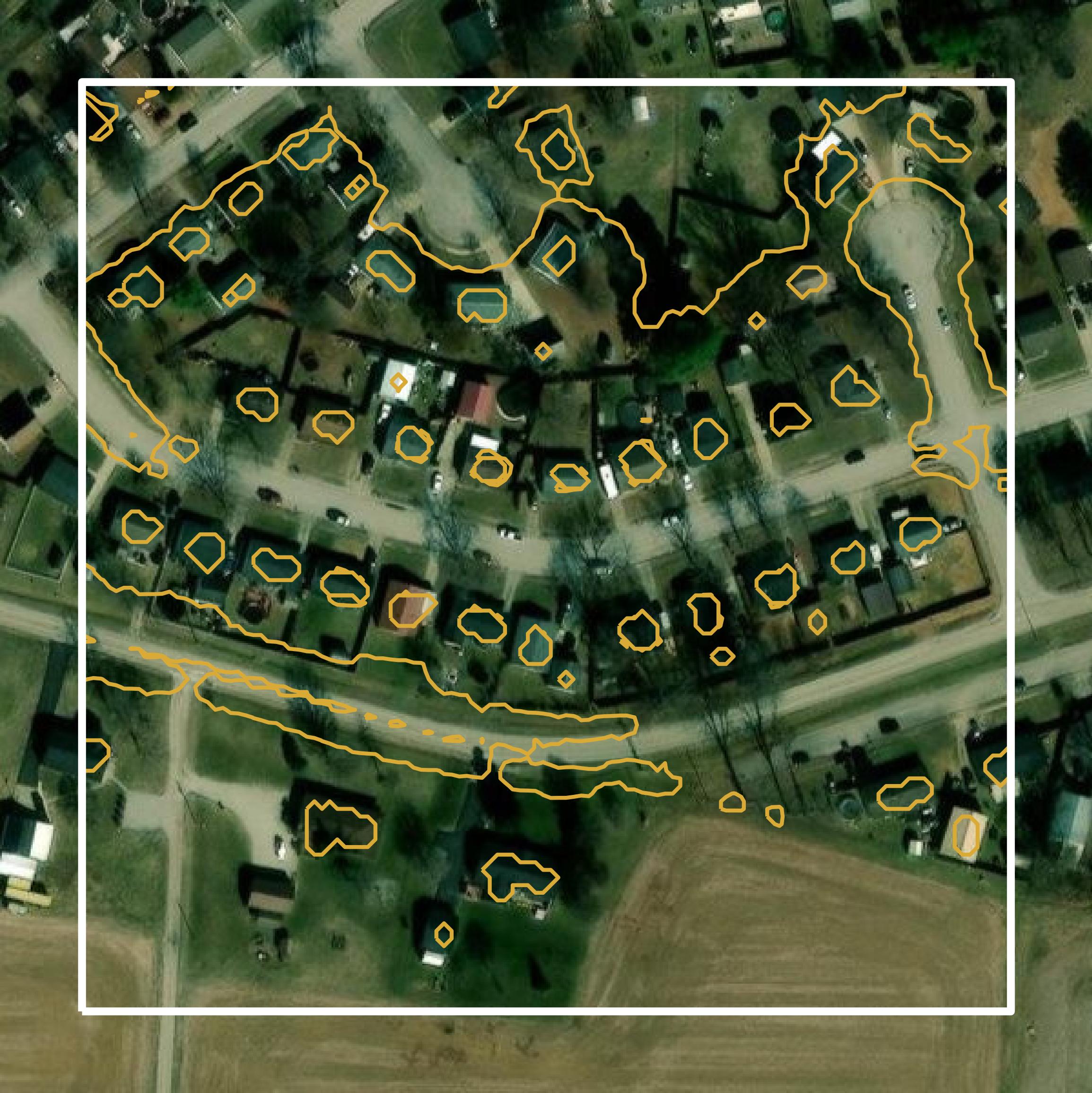 This image shows a contour map in Daviess County created using GIS data in Equator.