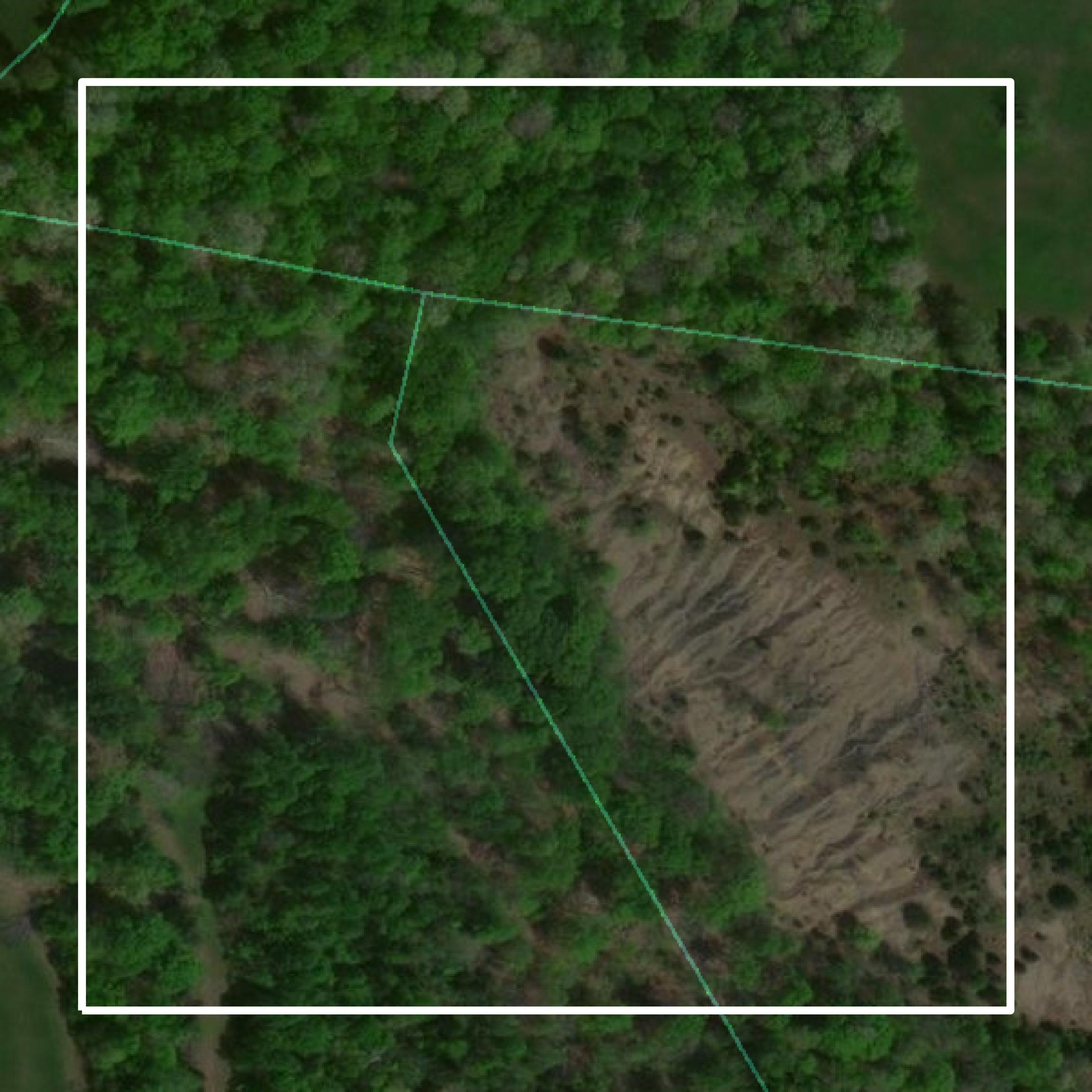 This image shows parcel and building data in Edmonson County created using GIS data in Equator.