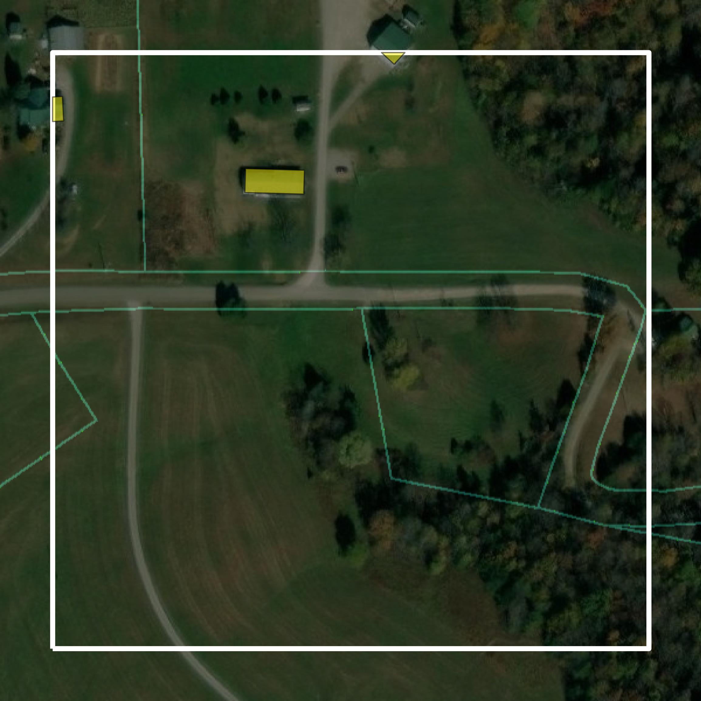 This image shows parcel and building data in Grayson County created using GIS data in Equator.