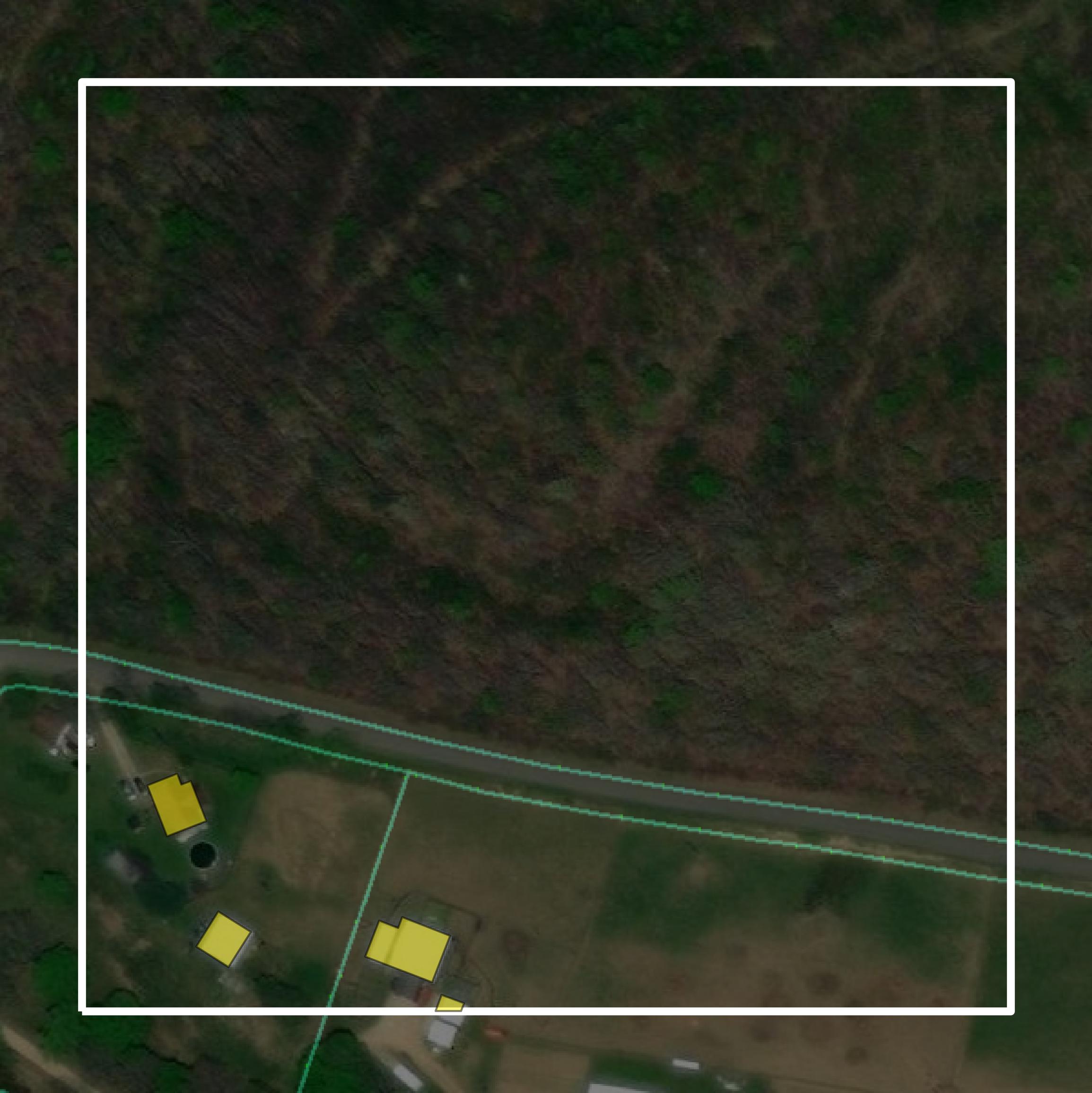 This image shows parcel and building data in Greenup County created using GIS data in Equator.