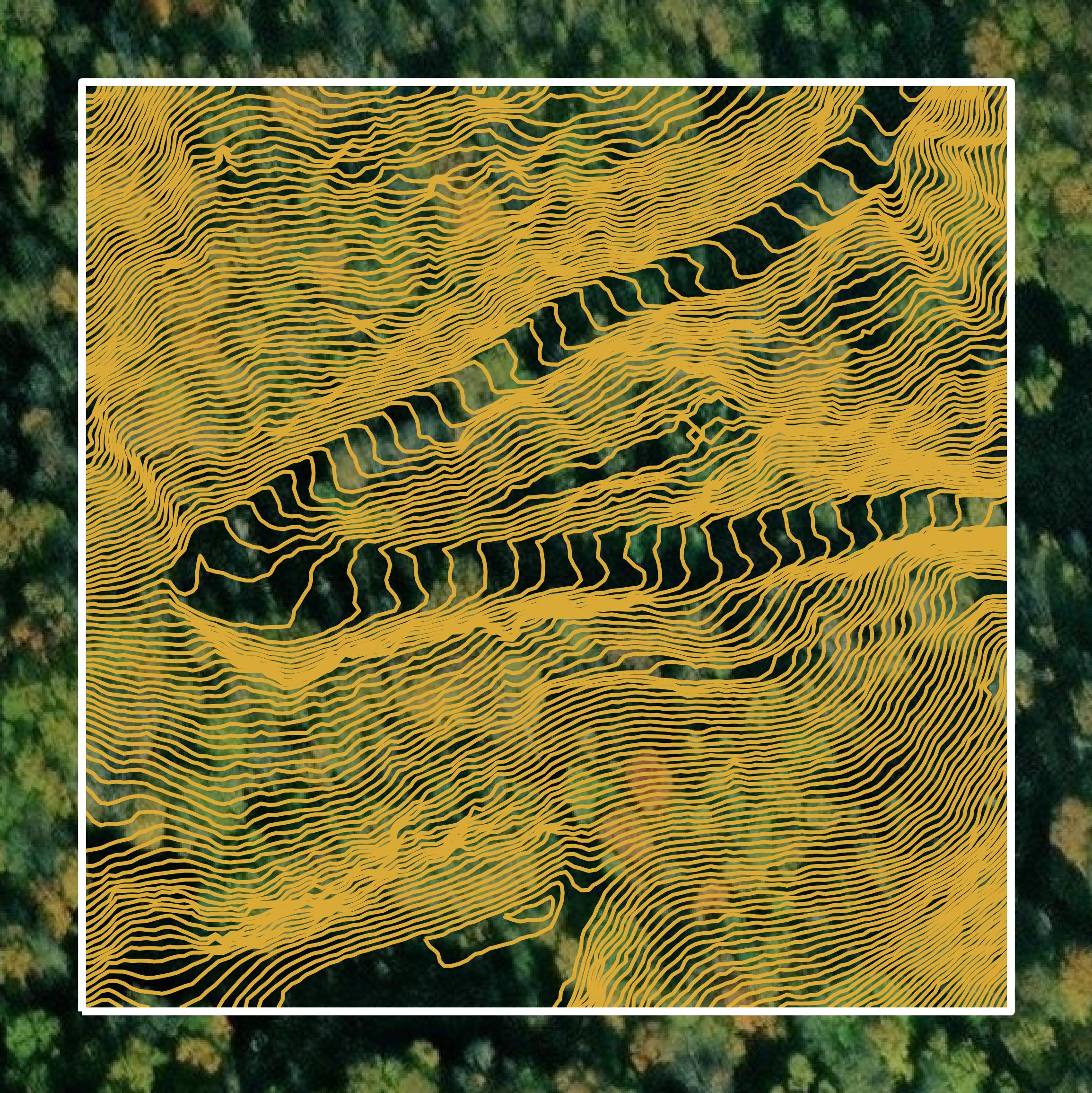 This image shows a contour map in Harlan County created using GIS data in Equator.