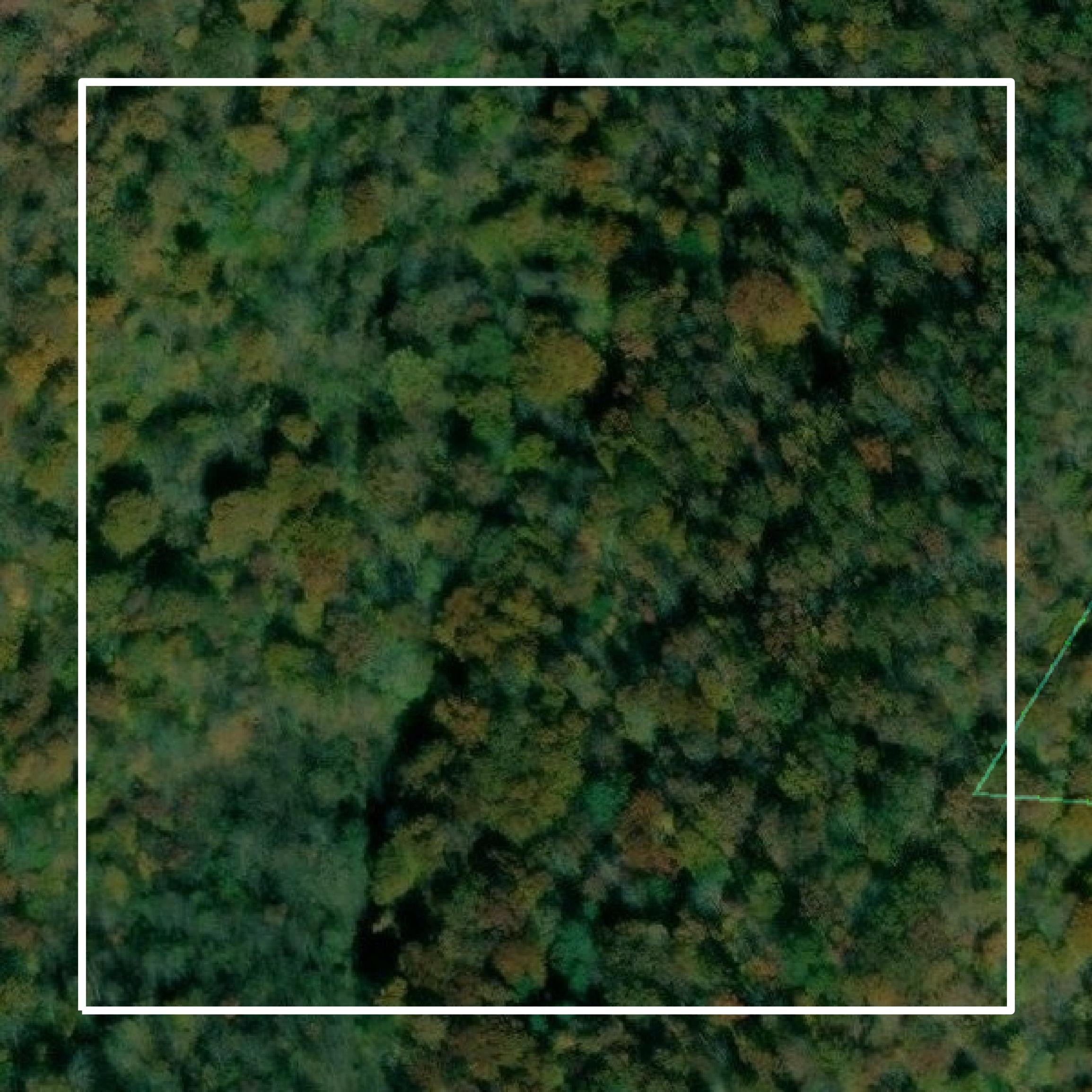 This image shows parcel and building data in Harlan County created using GIS data in Equator.