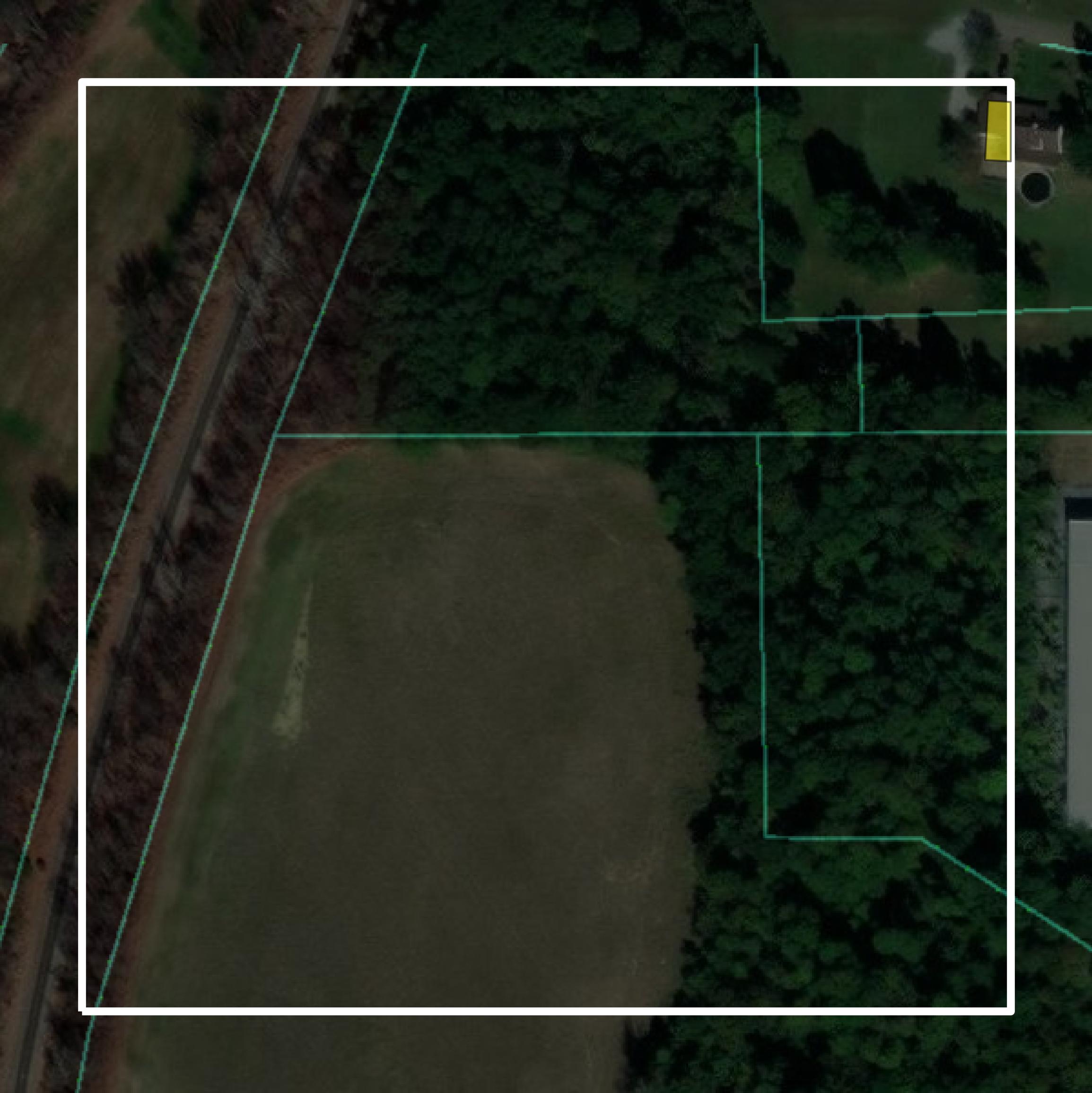 This image shows parcel and building data in Hickman County created using GIS data in Equator.