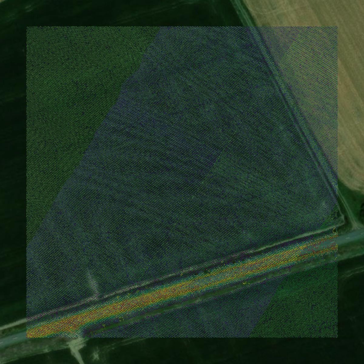 This image shows a LiDAR point cloud in Hopkins County created using GIS data in Equator.