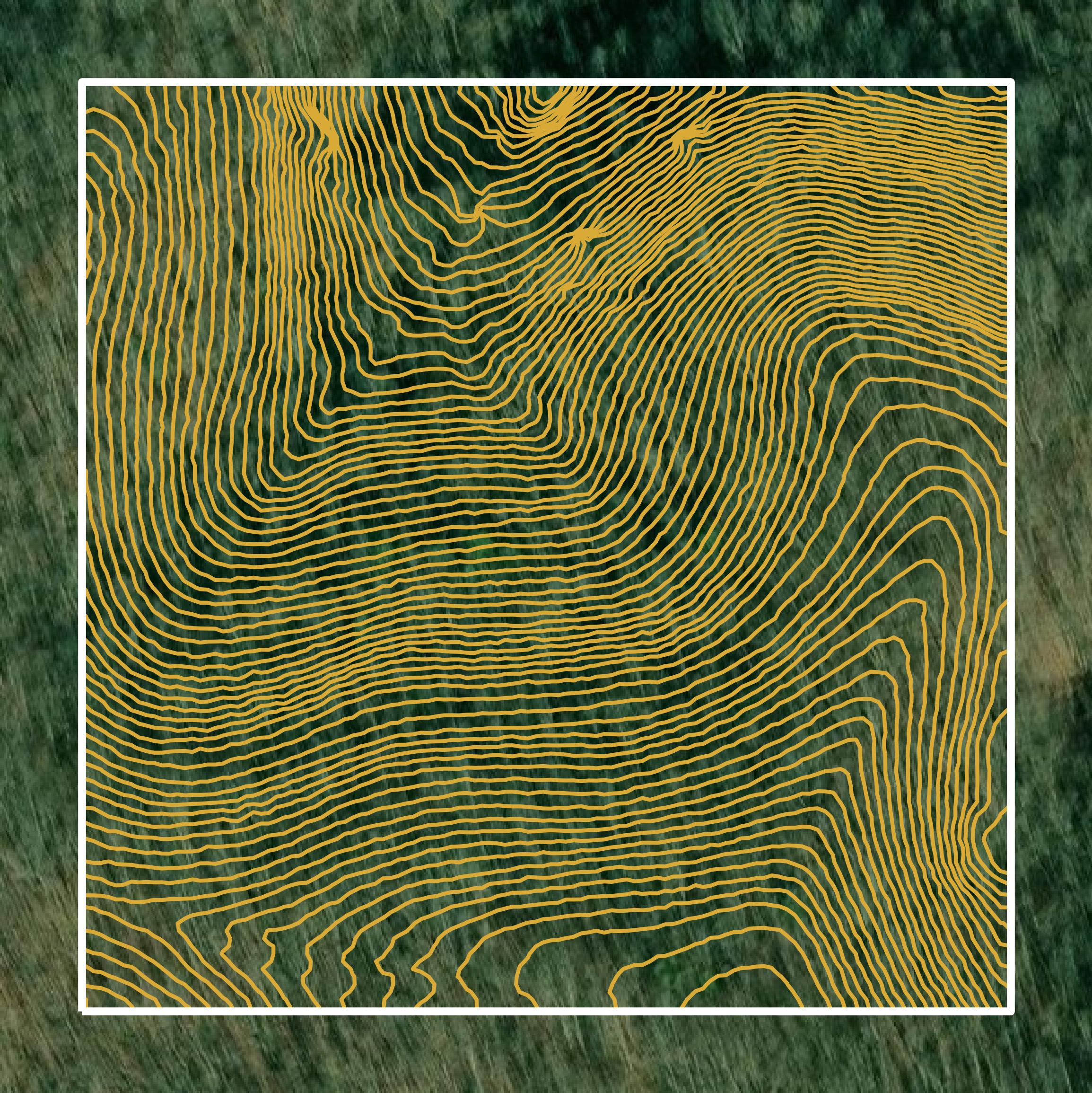This image shows a contour map in Jackson County created using GIS data in Equator.