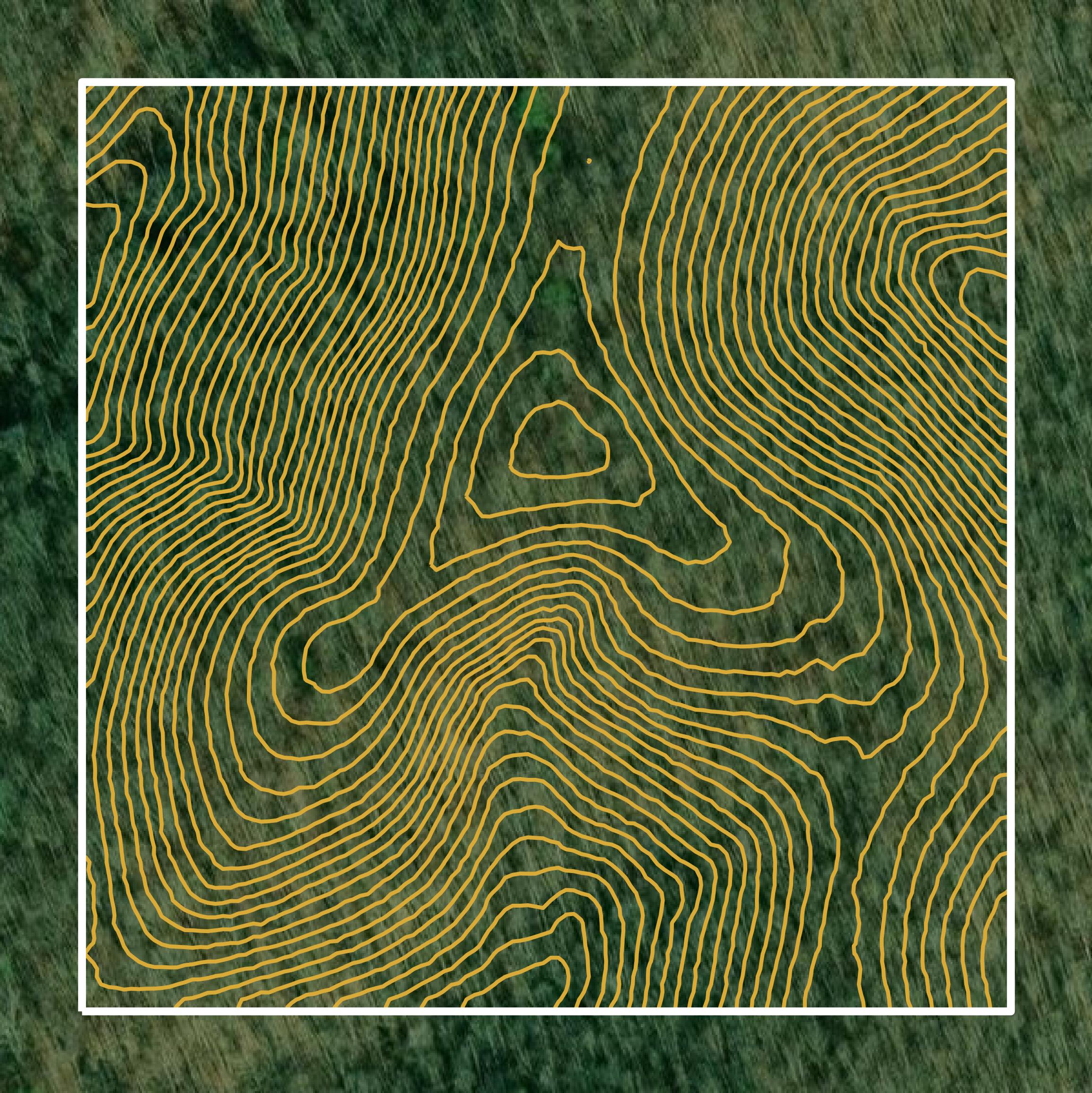 This image shows a contour map in Jackson County created using GIS data in Equator.