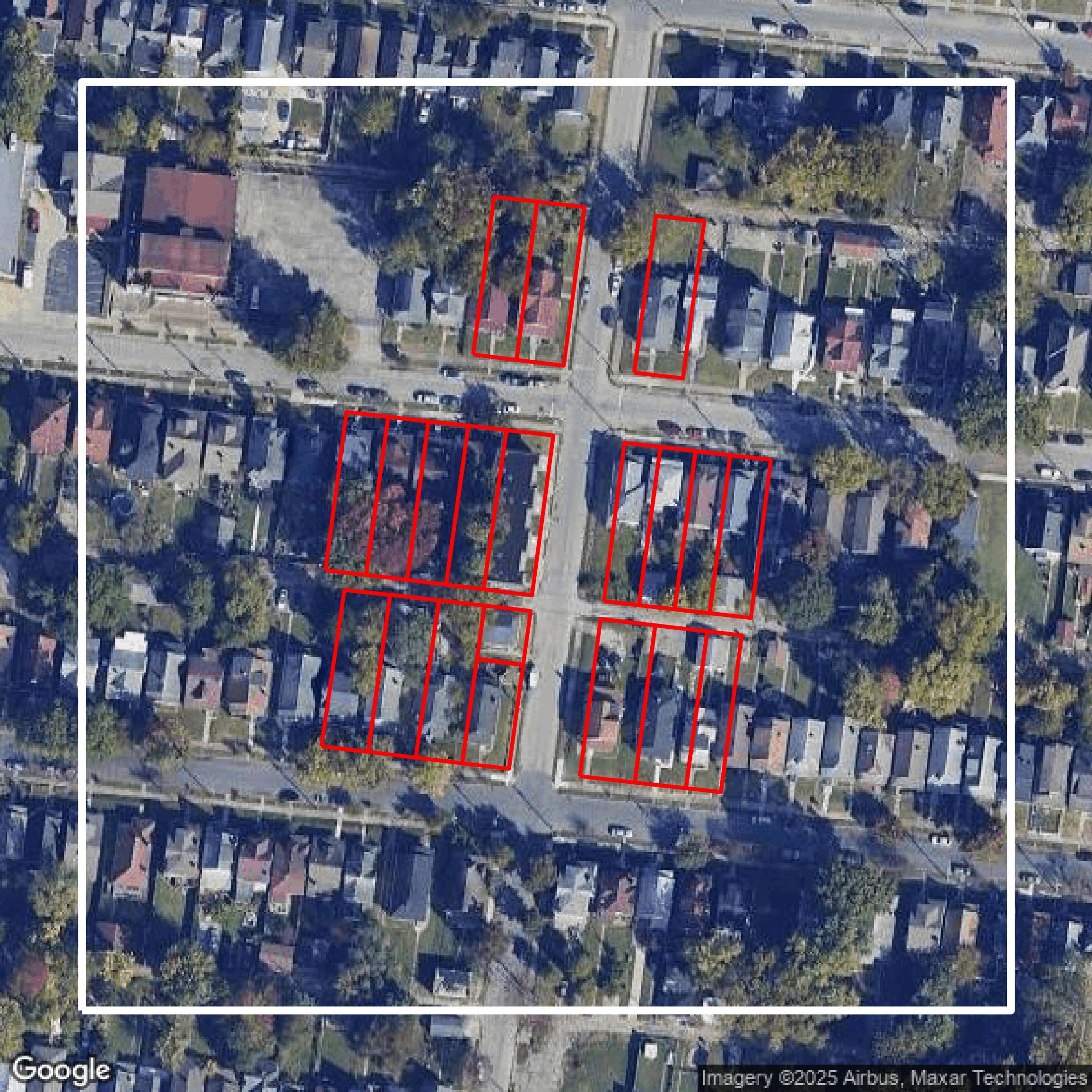 This image shows parcel data in Jefferson County created using GIS data in Equator.