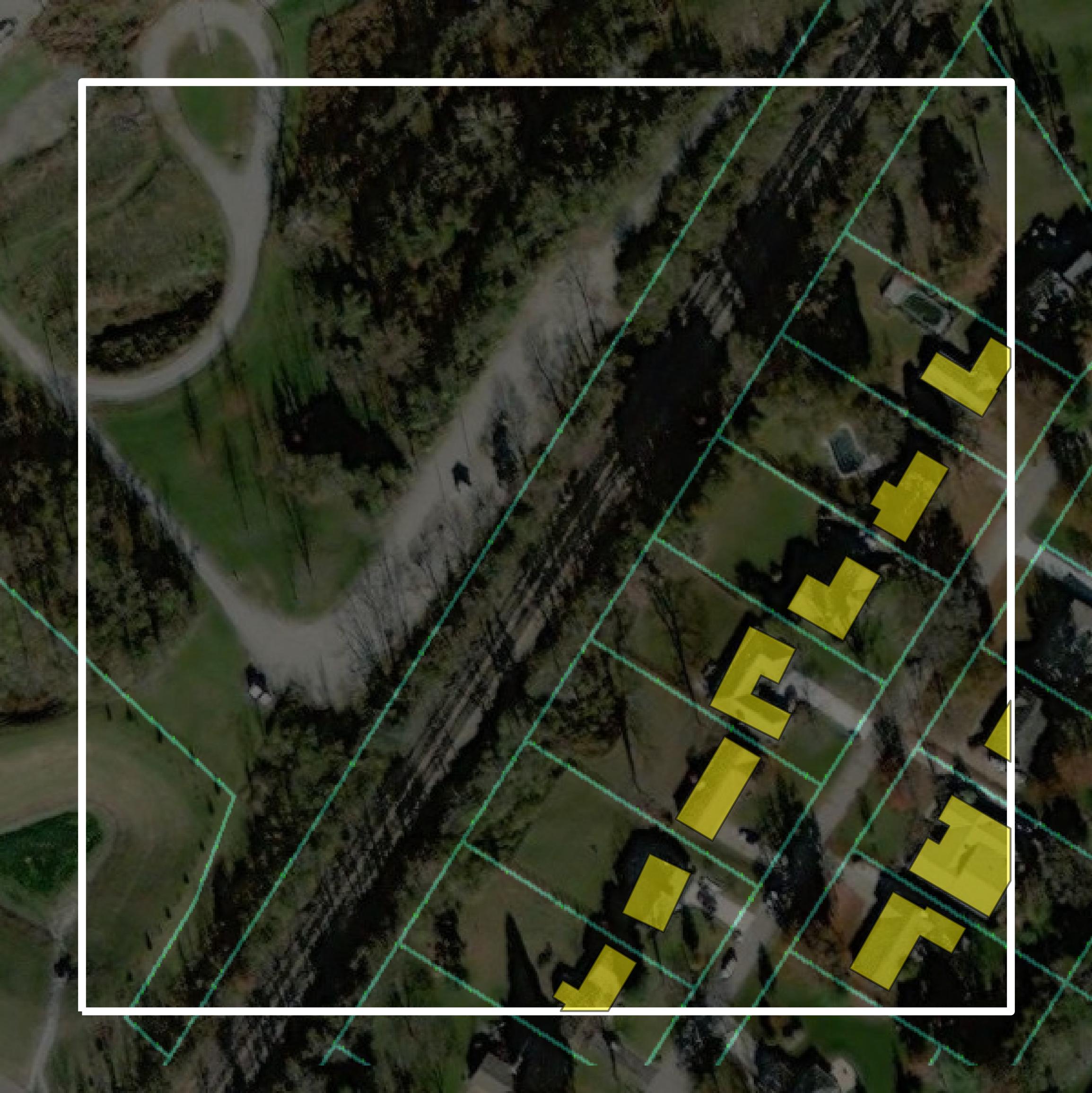 This image shows parcel and building data in Kenton County created using GIS data in Equator.