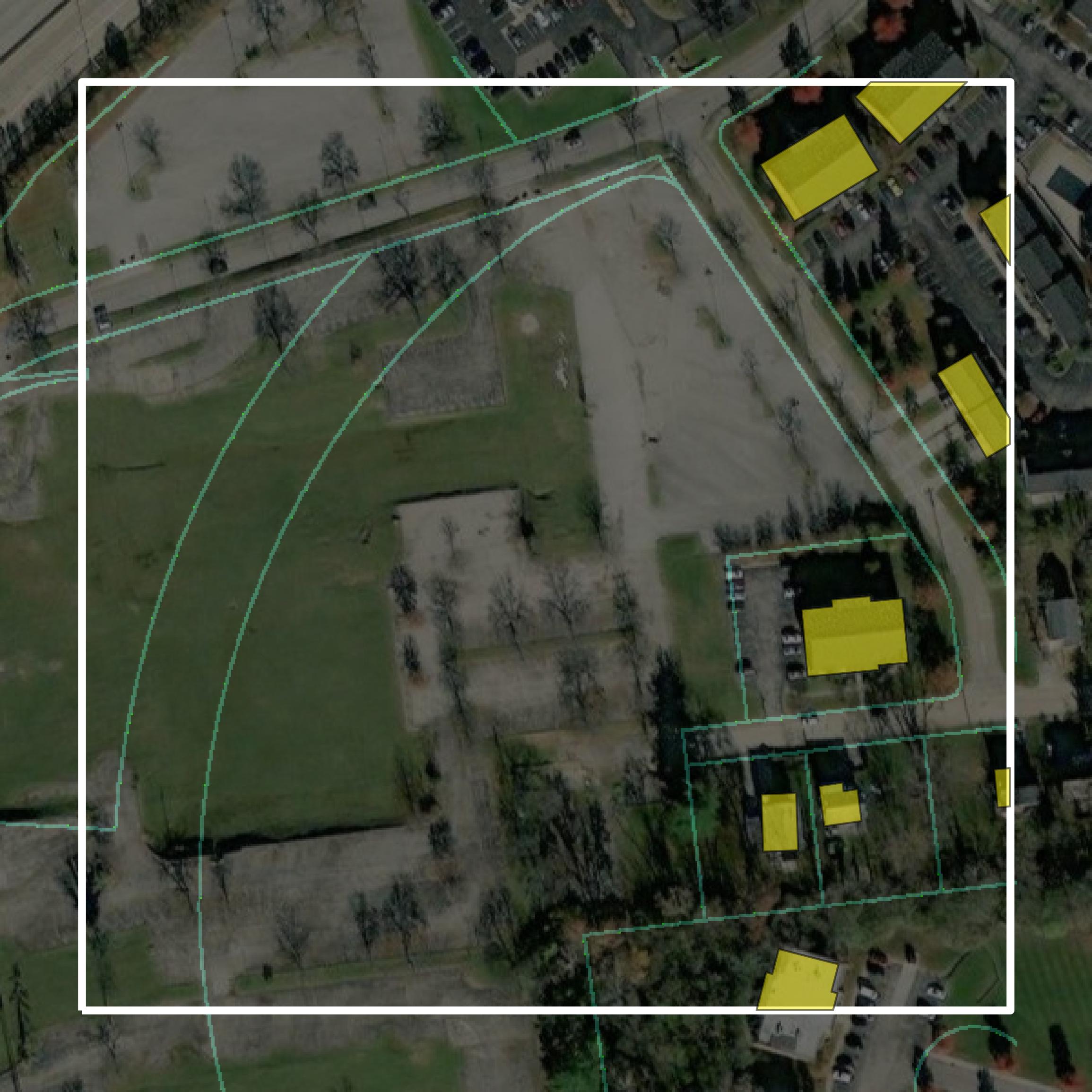 This image shows parcel and building data in Kenton County created using GIS data in Equator.