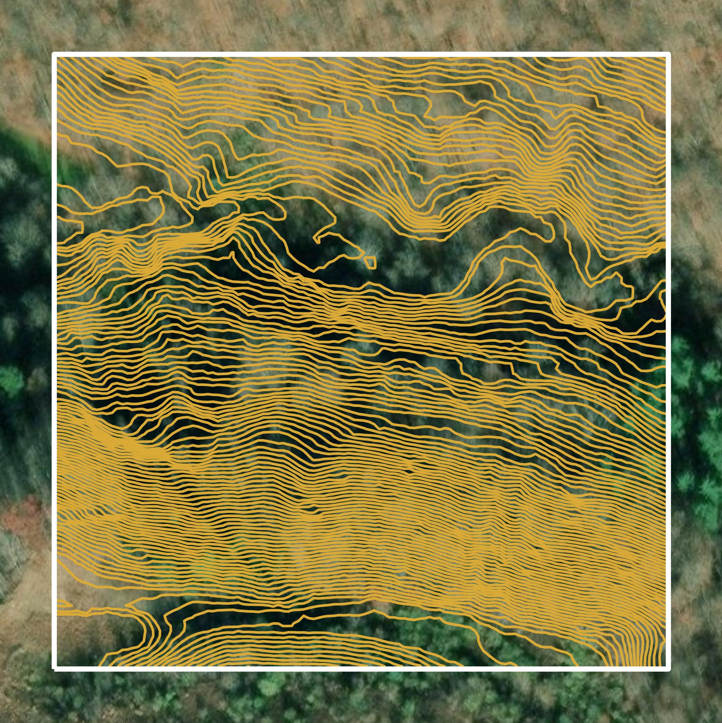 This image shows a contour map in Knott County created using GIS data in Equator.