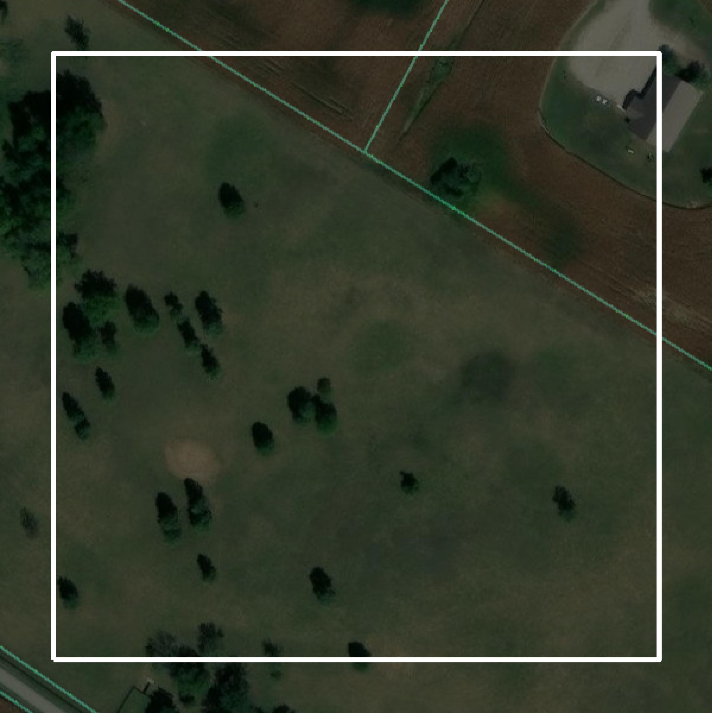 This image shows parcel and building data in Larue County created using GIS data in Equator.