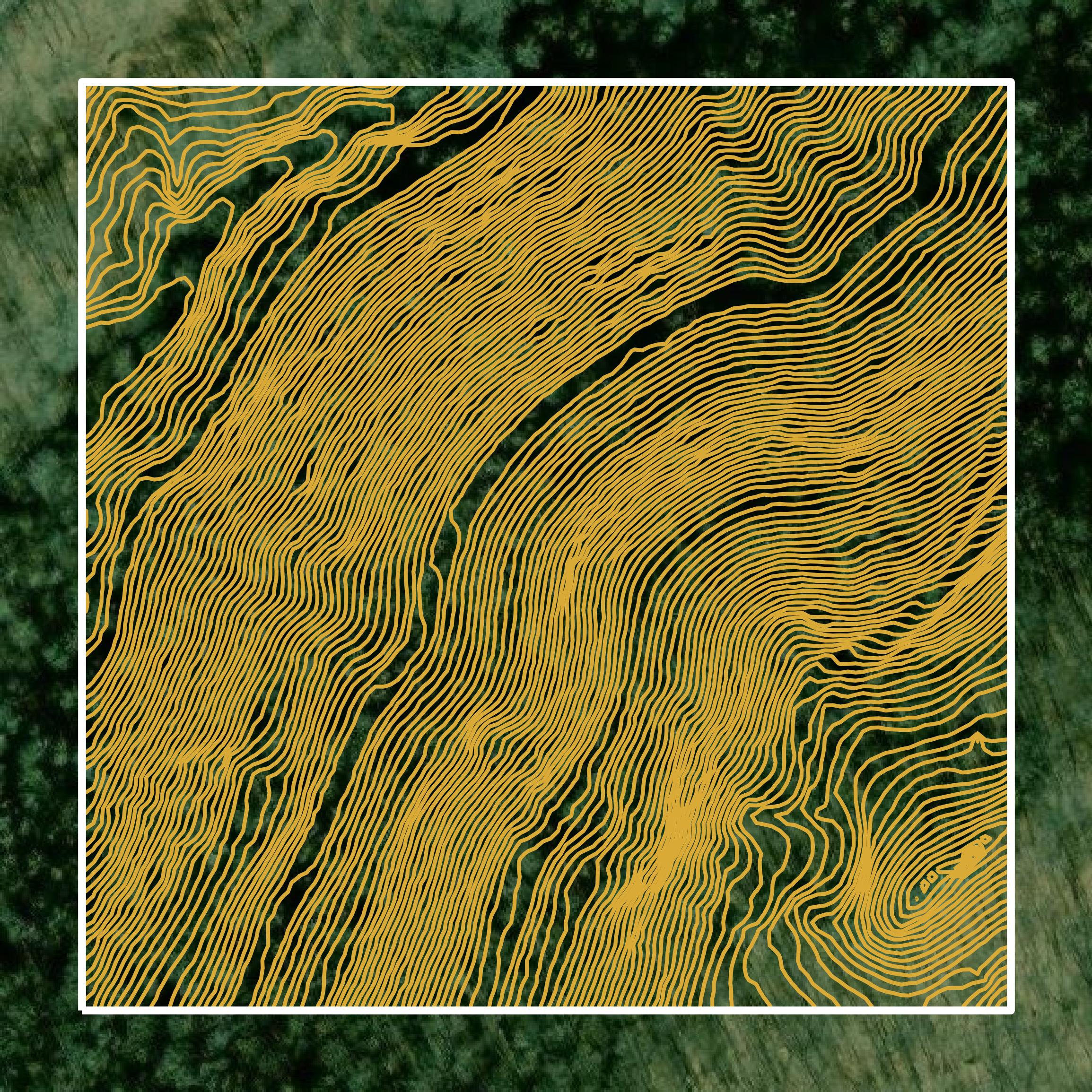 This image shows a contour map in Leslie County created using GIS data in Equator.