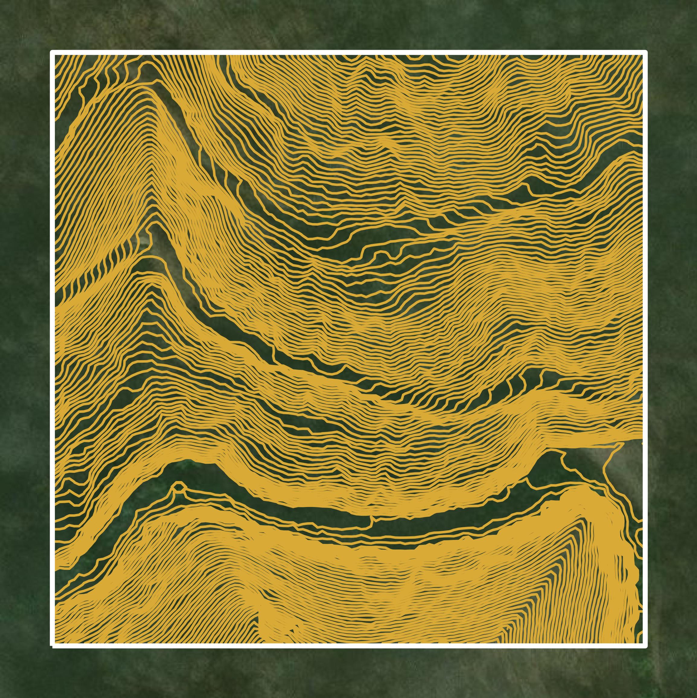 This image shows a contour map in Letcher County created using GIS data in Equator.