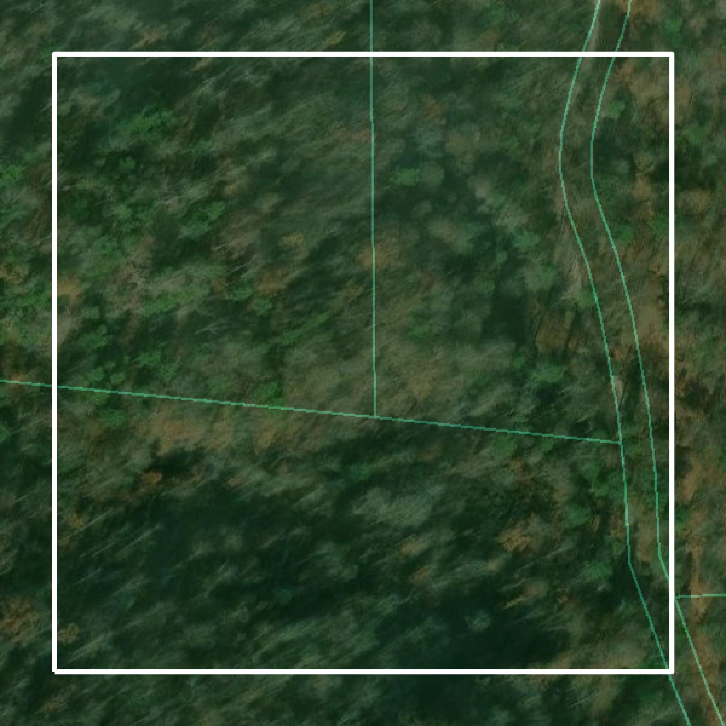 This image shows parcel and building data in Letcher County created using GIS data in Equator.