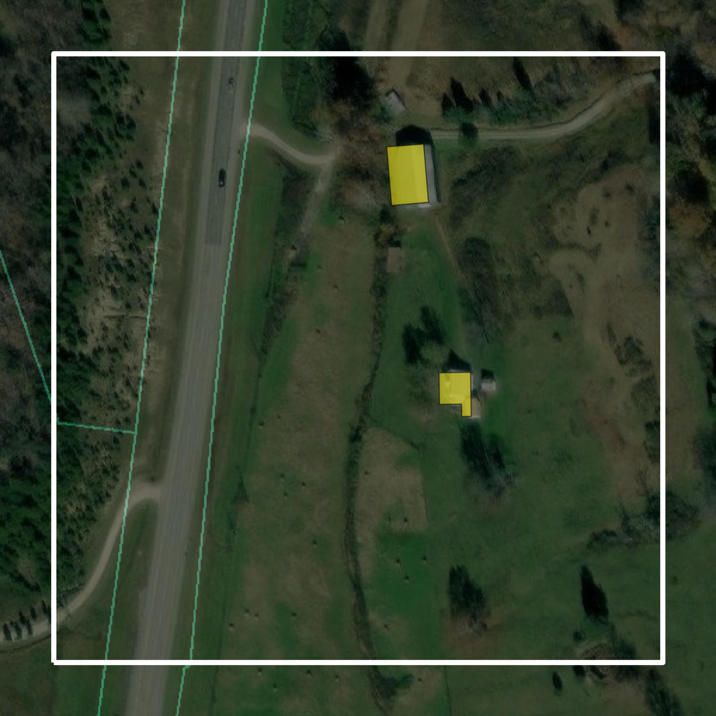 This image shows parcel and building data in Lewis County created using GIS data in Equator.