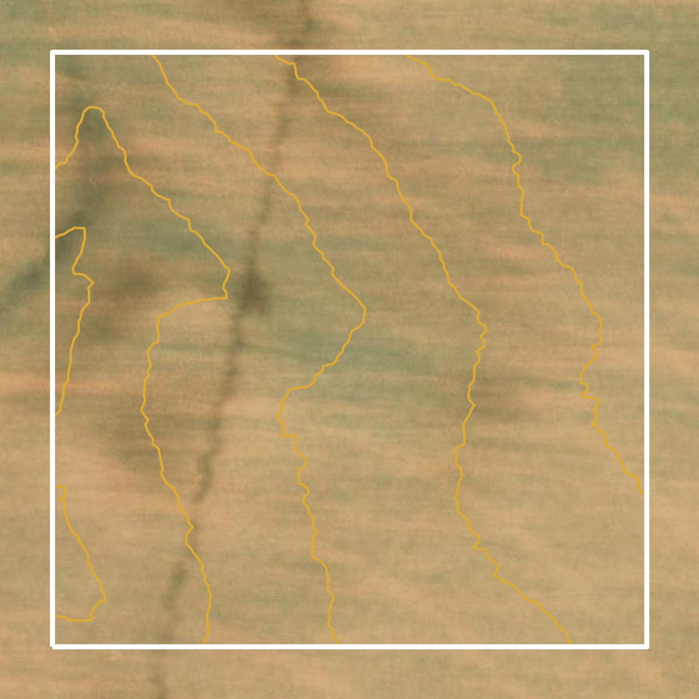 This image shows a contour map in Logan County created using GIS data in Equator.