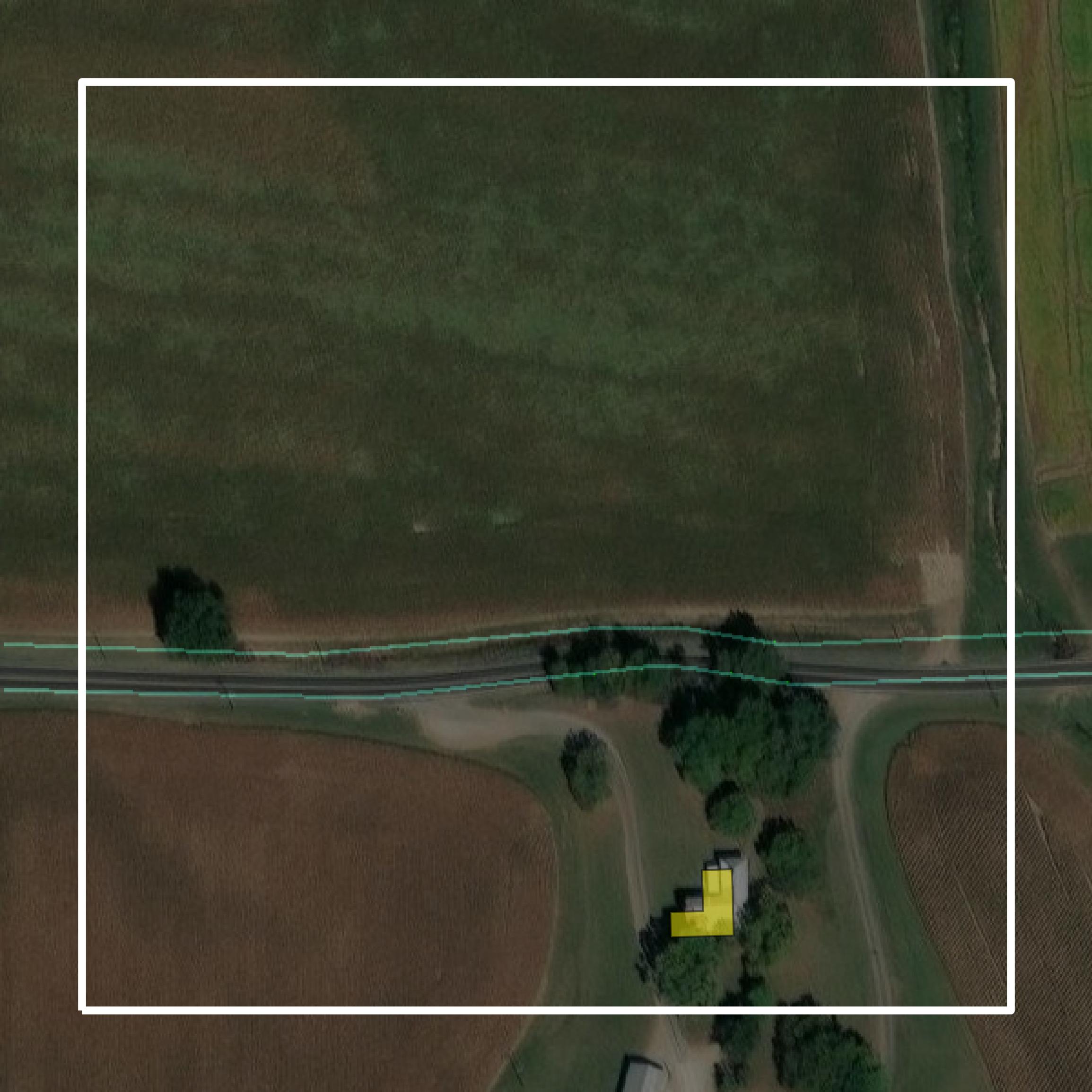 This image shows parcel and building data in Marion County created using GIS data in Equator.