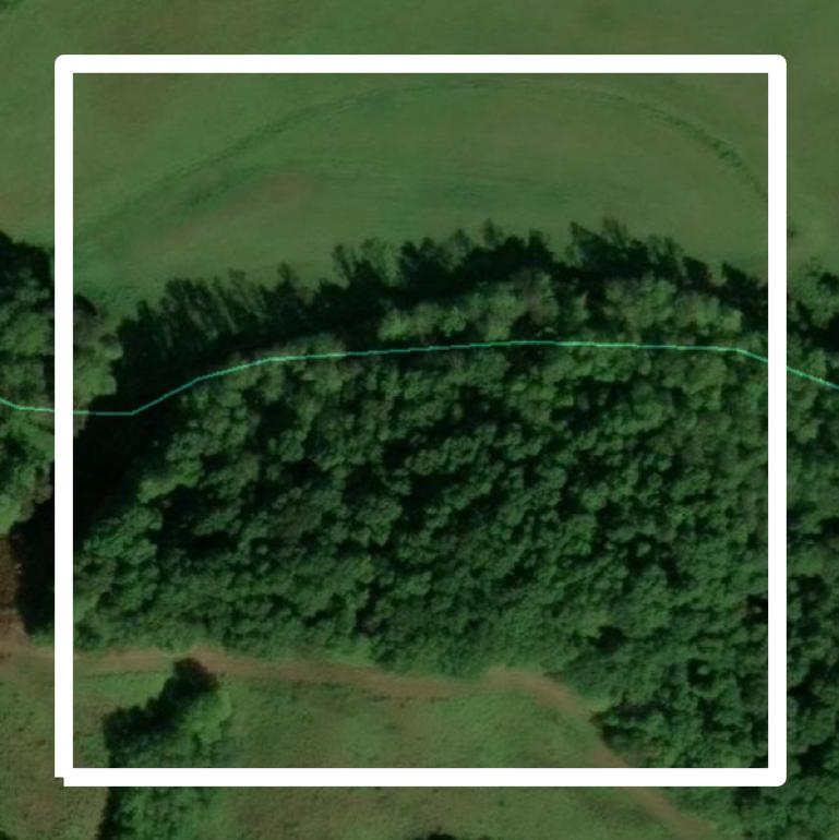 This image shows a contour map in Marshall County created using GIS data in Equator.