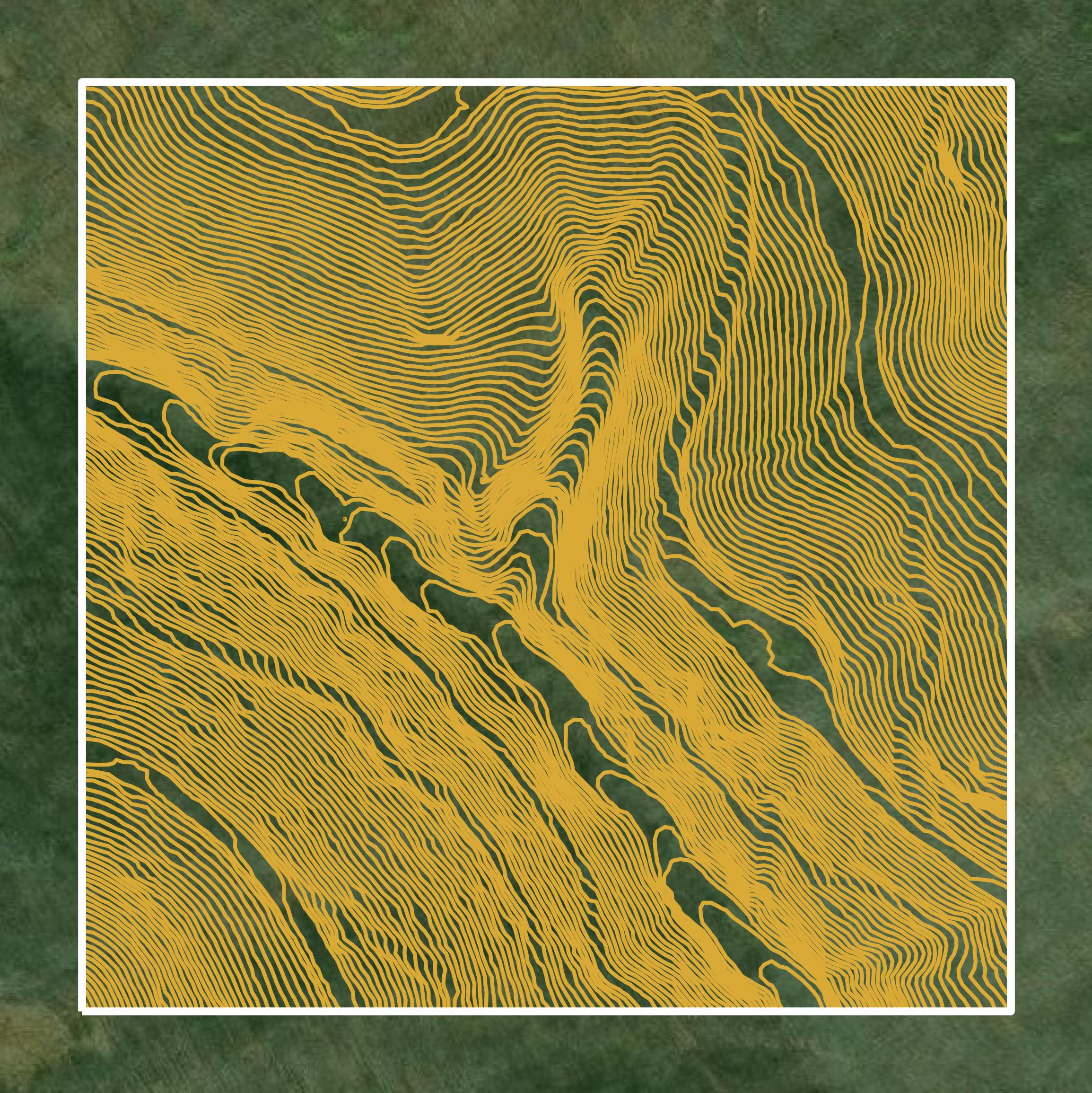 This image shows a contour map in Martin County created using GIS data in Equator.
